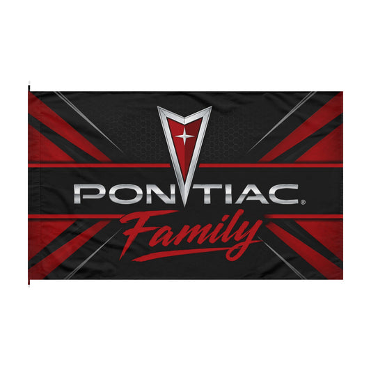Pontiac Family Flag | Pontiac Garage Banner | Muscle Car Enthusiast Decor| 60"x36"