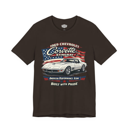 1969 Chevrolet Corvette Stingray White Pride - Premium Tee