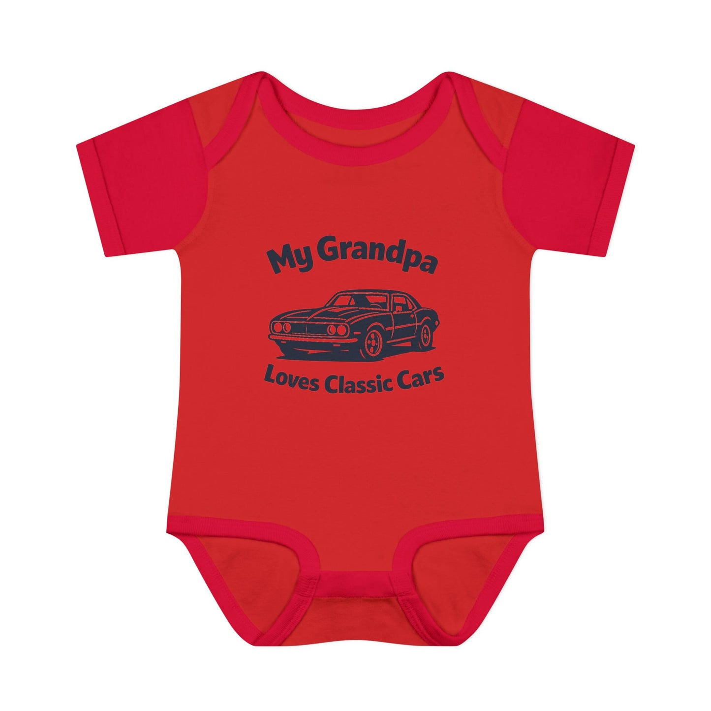 Funny Car Baby Onesie | Classic Car | Grandpa Car Lover Gift | 1968 Chevrolet Camaro | Grandpa Likes Cars