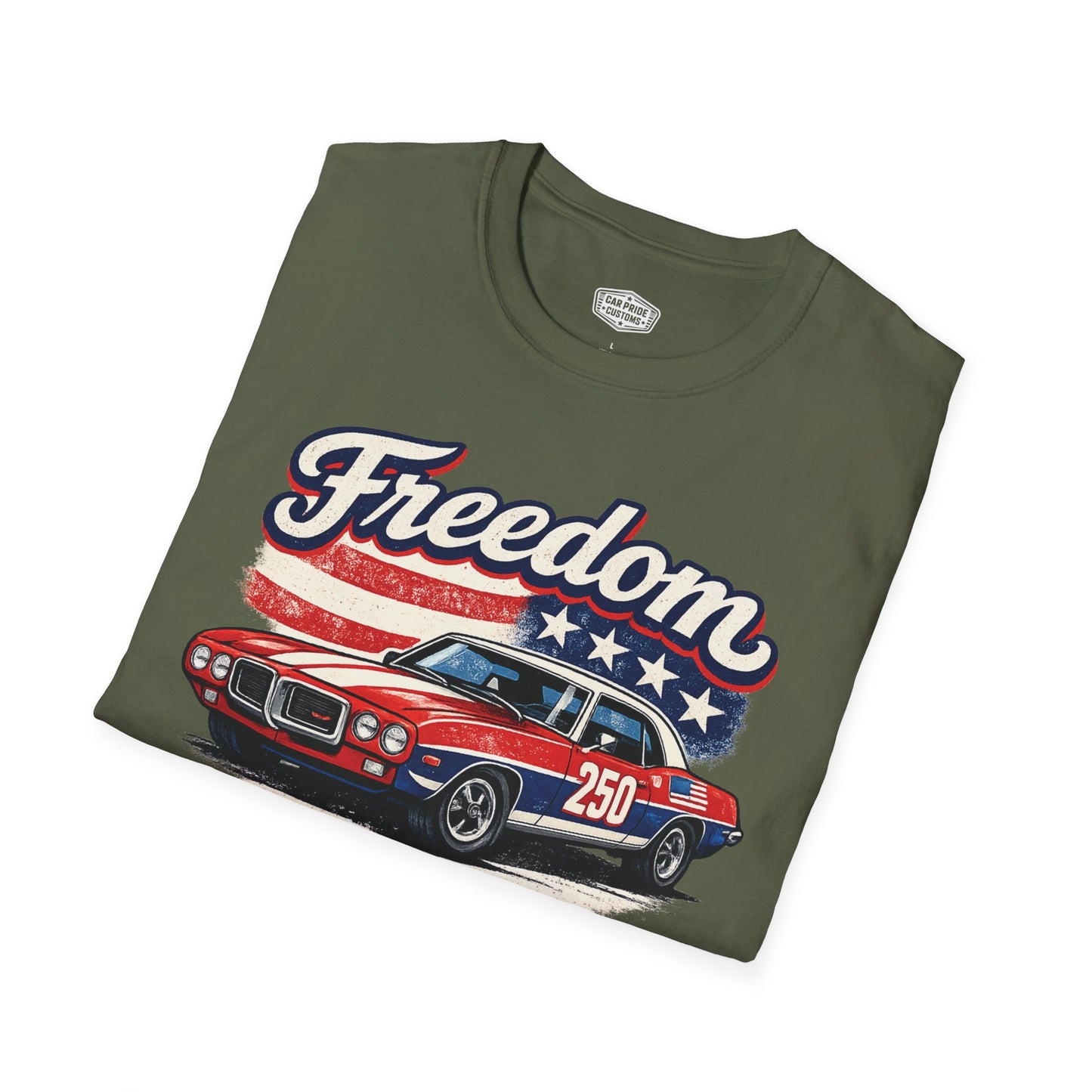 Freedom Firebird 250 Patriotic American Muscle Car T-Shirt | Fathers Day Gift | Car Enthusiast Tee