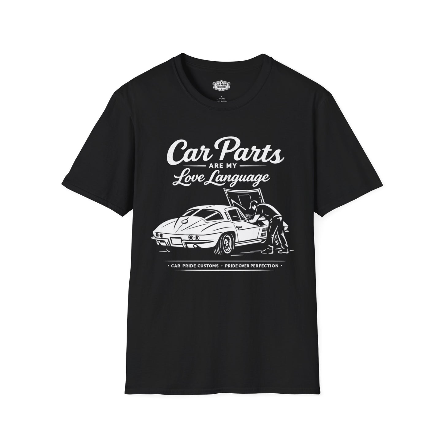 Funny Car T-Shirt | Car Guy Gift | Mechanic Shirt | 1963 Chevrolet Corvette Stingray | Car Parts