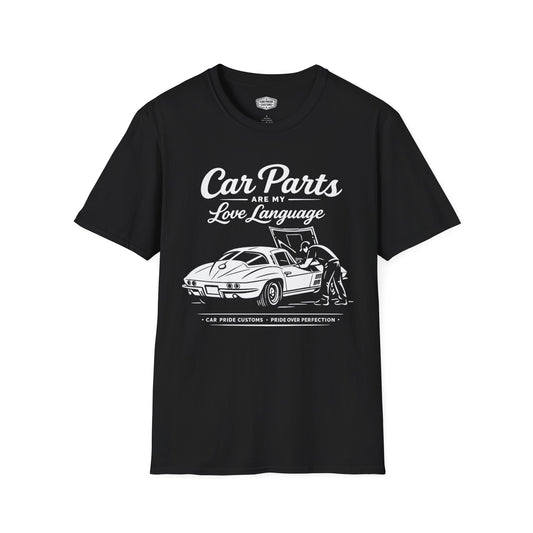Funny Car T-Shirt | Car Guy Gift | Mechanic Shirt | 1963 Chevrolet Corvette Stingray | Car Parts
