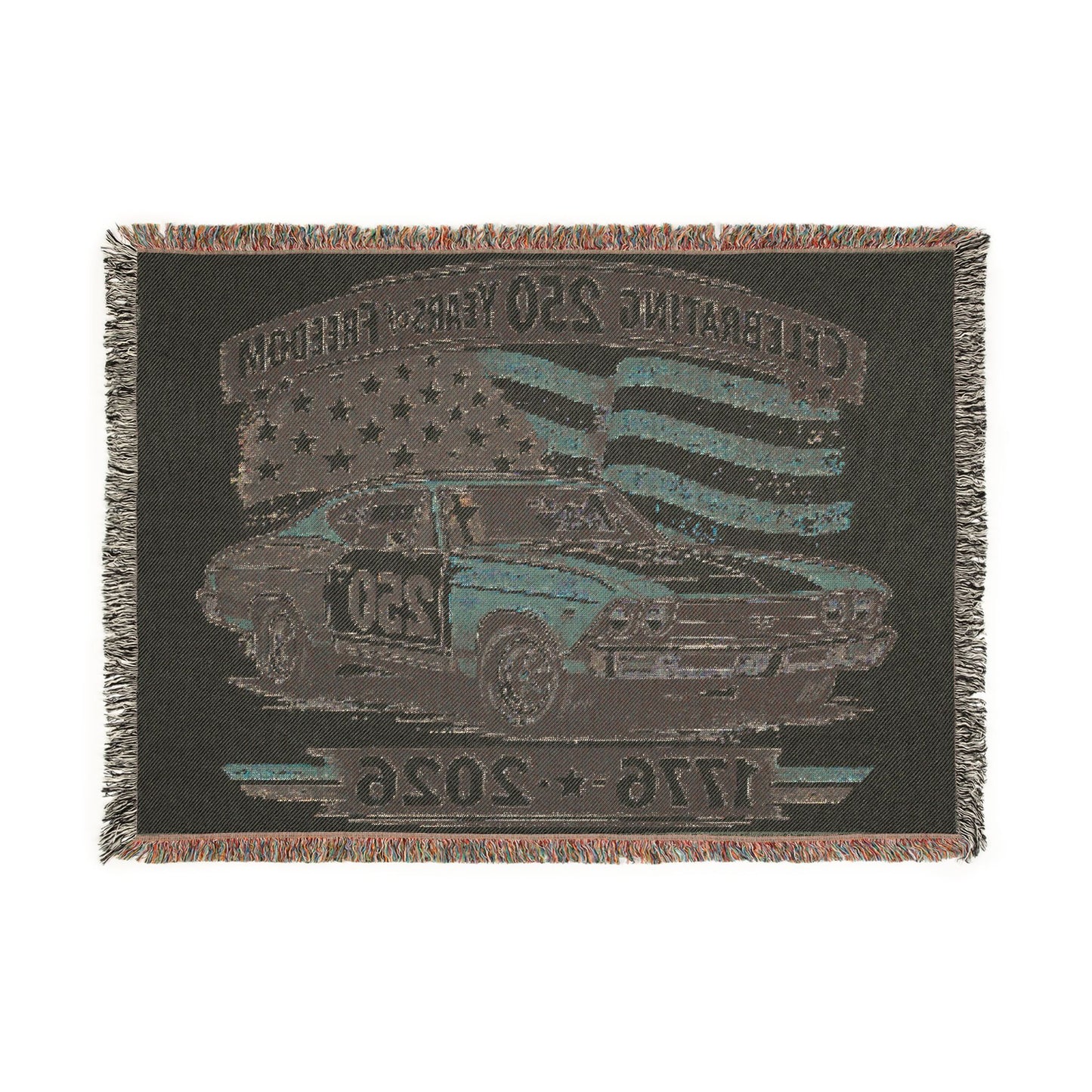 Chevelle Woven Throw Americana Patriotic Blanket | Automotive Home Decor | Collector Gift | Fathers Day Gift | Car Lover Gift