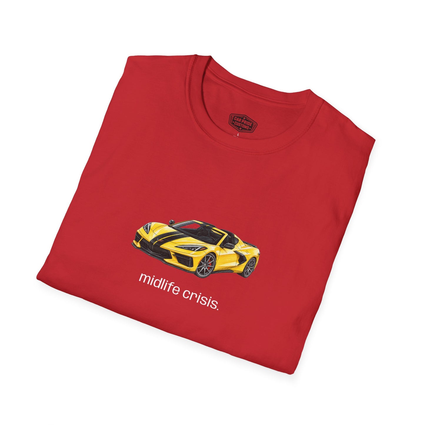 Corvette Midlife Crisis T-Shirt | C8 Sports Car Tee | Funny Car Enthusiast Shirt | Personalized Corvette Gift