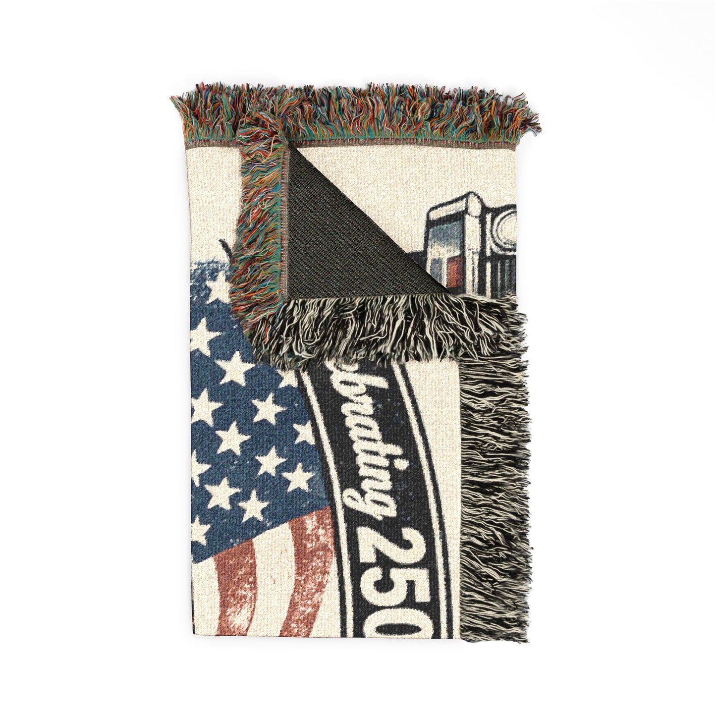 Nova Woven Throw Americana Patriotic Blanket | Automotive Home Decor | Collector Gift | Fathers Day Gift | Car Lover Gift