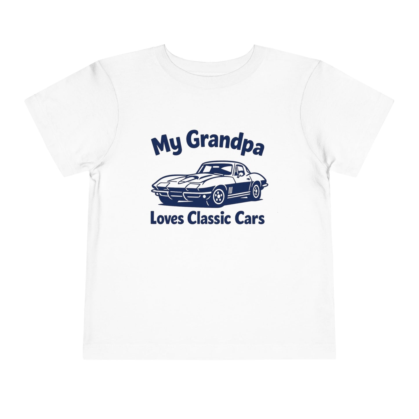 Funny Car T-Shirt | Classic Car Toddler T-Shirt| Grandpa Car Lover Gift | 1967 Chevrolet Corvette | Grandpa Likes Cars