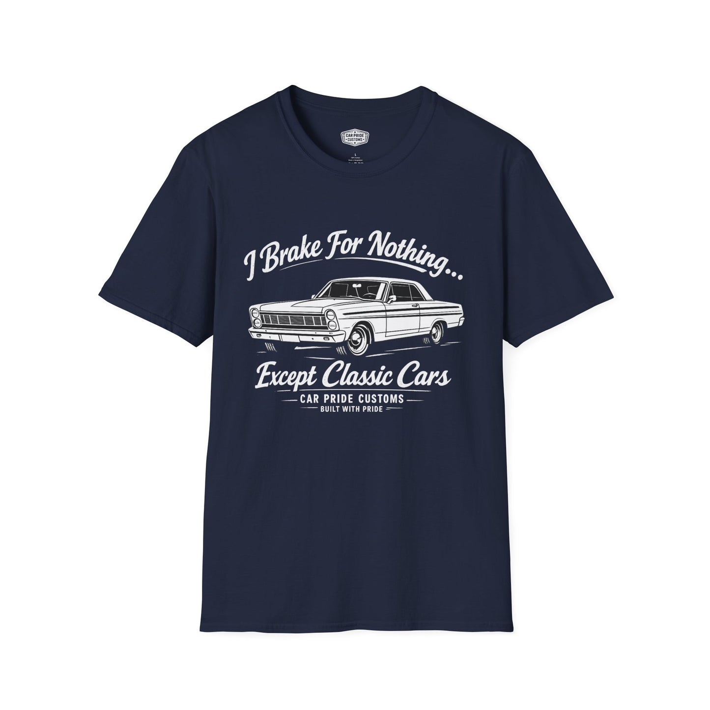 Funny Car T-Shirt | Car Guy Gift | Mechanic Shirt | 1965 Ford Fairlane 500 | I Brake for Nothing