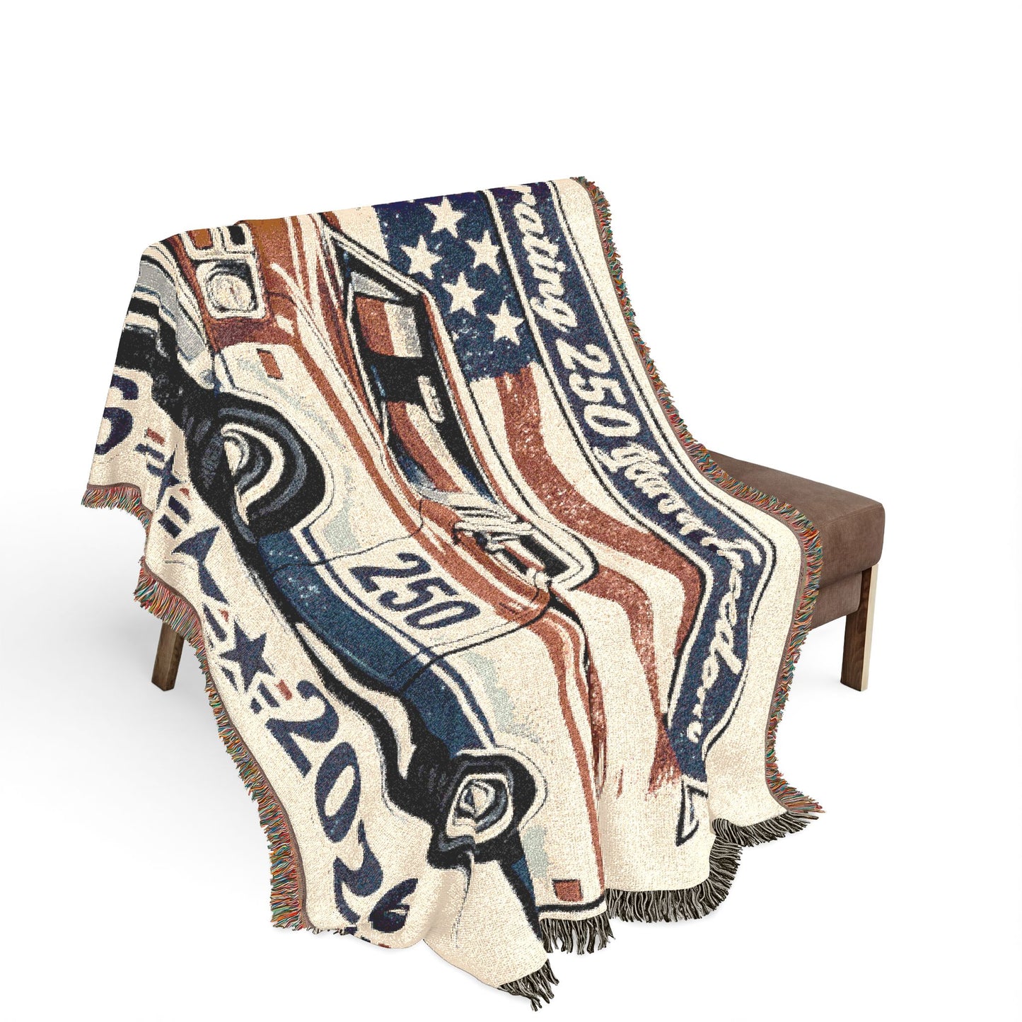 Chevy C10 Pickup SS Woven Throw Americana Patriotic Blanket | Automotive Home Decor | Collector Gift | Fathers Day Gift | Car Lover Gift