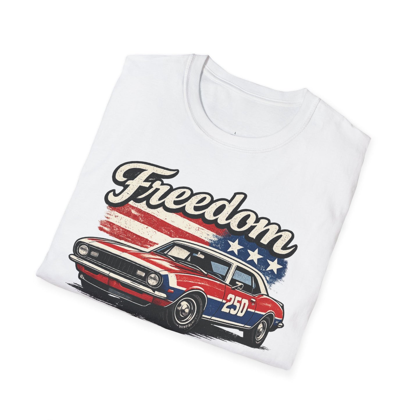 Freedom Camaro 250 Patriotic American Muscle Car T-Shirt | Fathers Day Gift | Car Enthusiast Tee