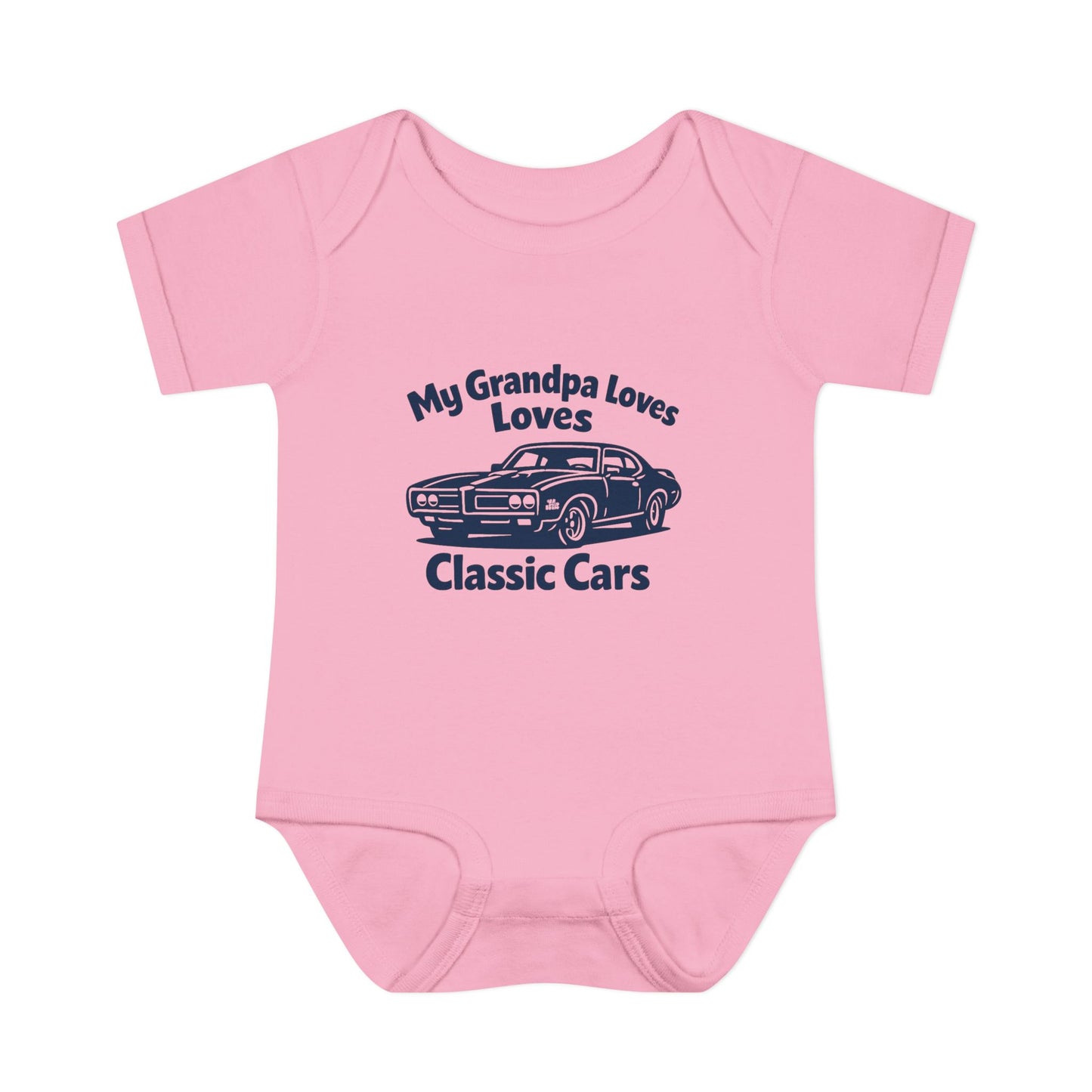 Funny Car Baby Onesie | Classic Car | Grandpa Car Lover Gift | 1968 Pontiac GTO | Grandpa Likes Cars
