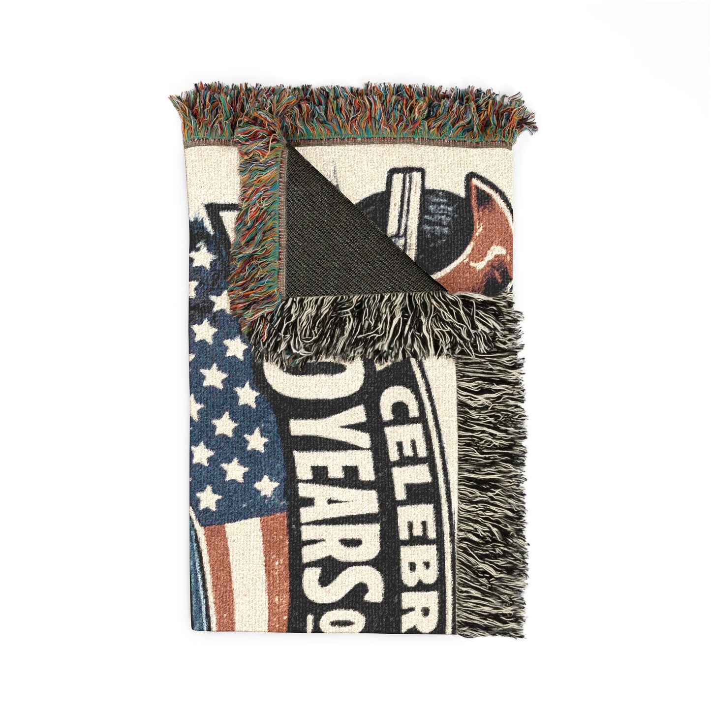 Ford Deluxe Woven Throw Americana Patriotic Blanket | Automotive Home Decor | Collector Gift | Fathers Day Gift | Car Lover Gift