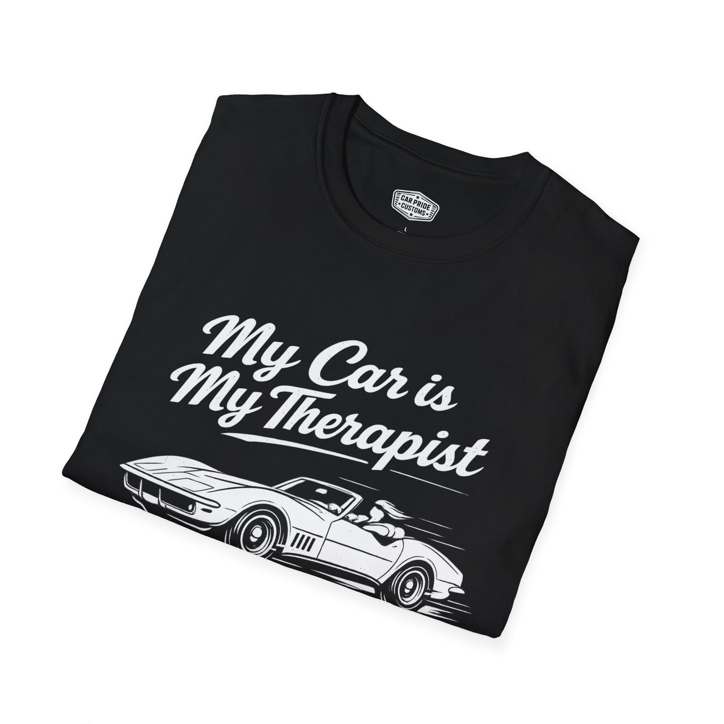 My Car is My Therapist | 1969 Chevy Corvette T-Shirt | Funny Stingray Graphic Tee | Classic Corvette Shirt