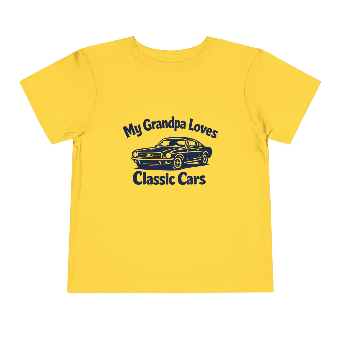 Funny Car T-Shirt | Classic Car Toddler T-Shirt| Grandpa Car Lover Gift | 1968 Ford Mustang | Grandpa Likes Cars