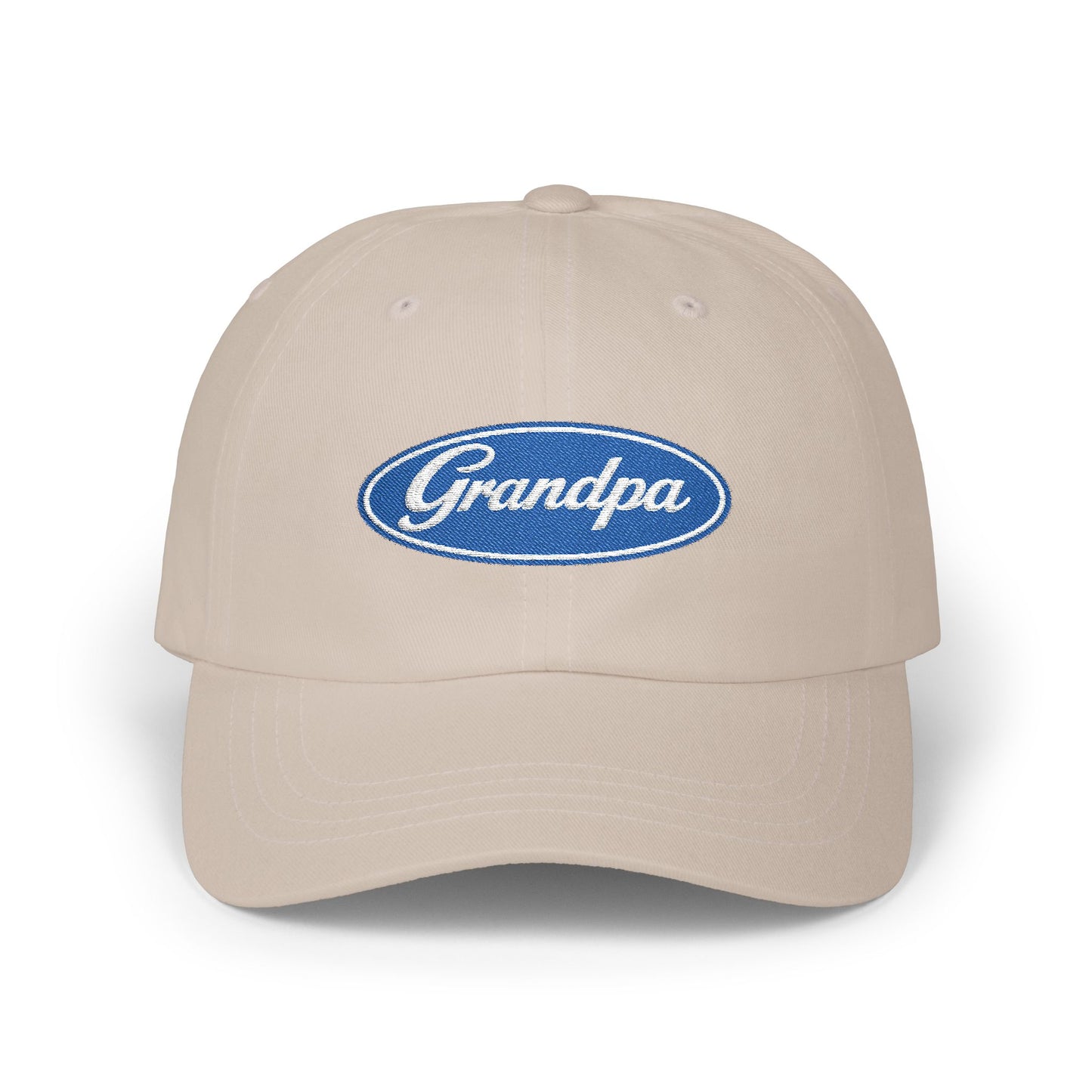 Grandpa Logo Embroidered Hat | Classic Oval Grandpa Cap | Personalized Grandpa Gift | Father's Day Hat for Grandpa | Vintage Style Dad Hat
