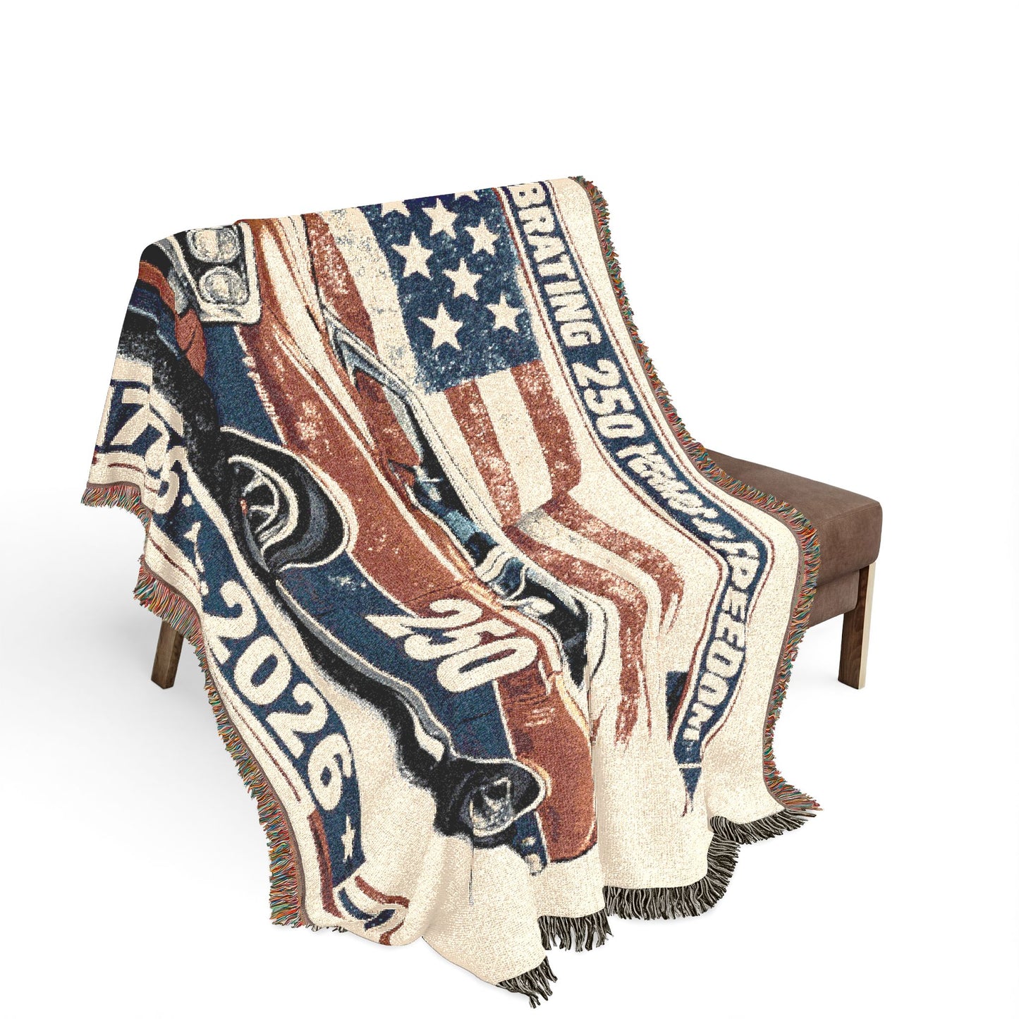 Classic Firebird Woven Throw Americana Patriotic Blanket | Automotive Home Decor | Collector Gift | Fathers Day Gift | Car Lover Gift