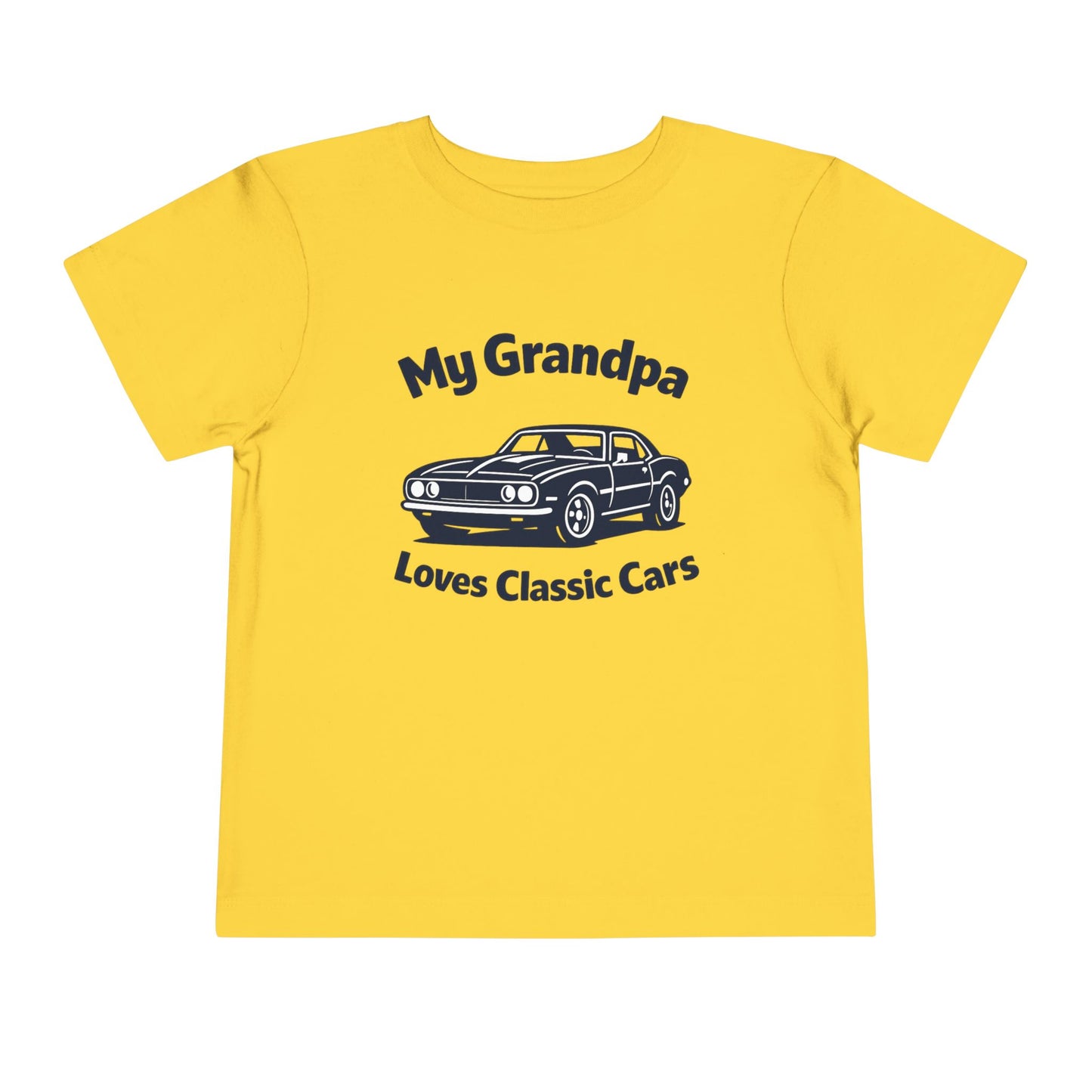 Funny Car T-Shirt | Classic Car Toddler T-Shirt| Grandpa Car Lover Gift | 1968 Chevrolet Camaro | Grandpa Likes Cars
