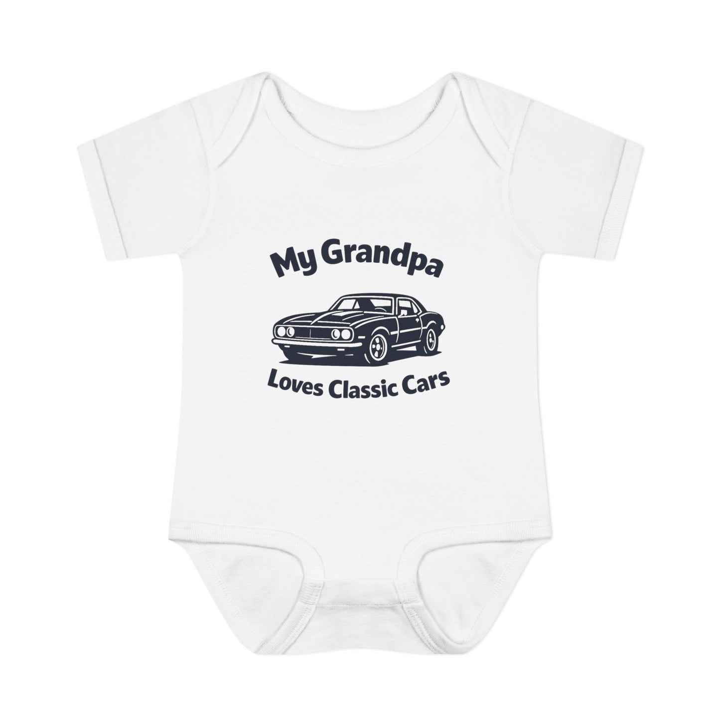 Funny Car Baby Onesie | Classic Car | Grandpa Car Lover Gift | 1968 Chevrolet Camaro | Grandpa Likes Cars