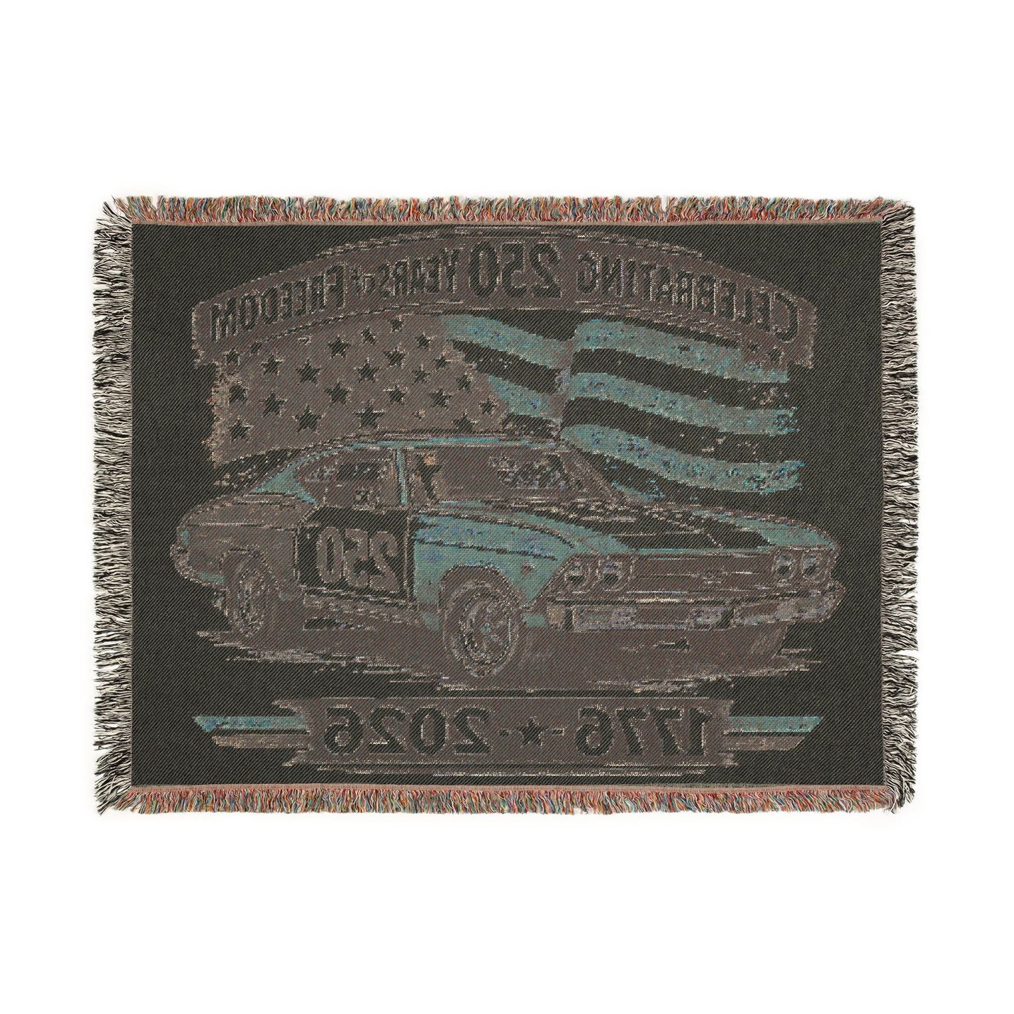 Chevelle Woven Throw Americana Patriotic Blanket | Automotive Home Decor | Collector Gift | Fathers Day Gift | Car Lover Gift