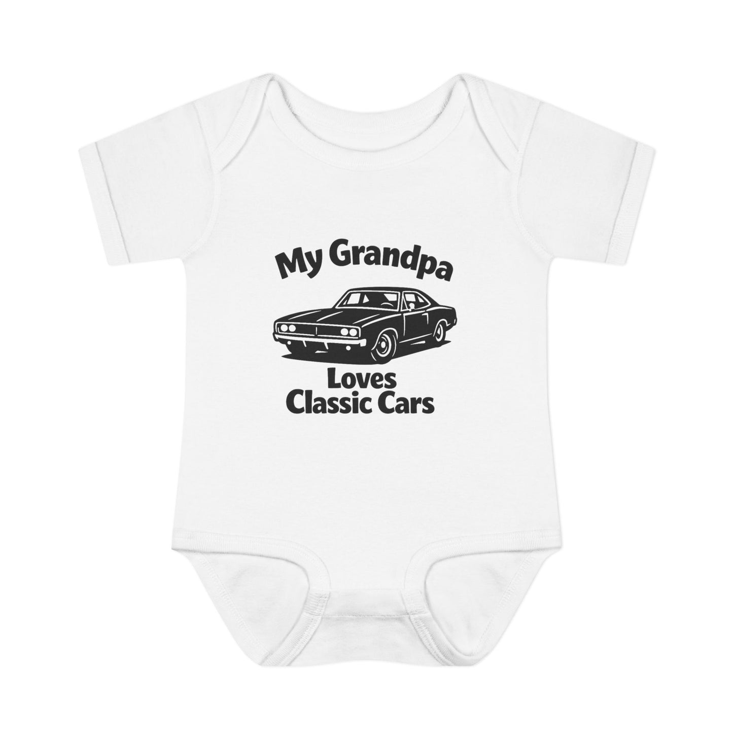 Funny Car Baby Onesie | Classic Car | Grandpa Car Lover Gift | 1968 Dodge Charger | Grandpa Likes Cars