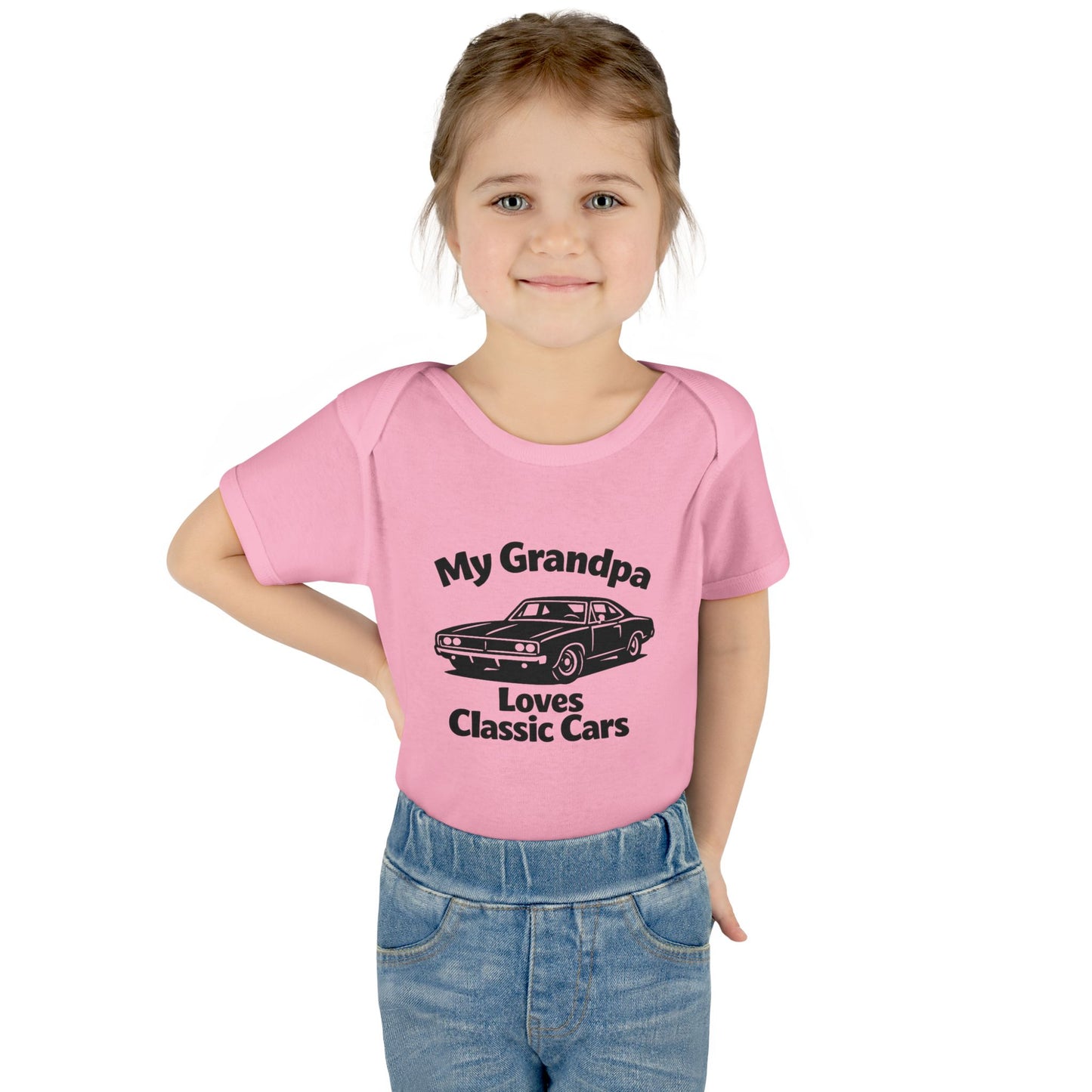 Funny Car Baby Onesie | Classic Car | Grandpa Car Lover Gift | 1968 Dodge Charger | Grandpa Likes Cars