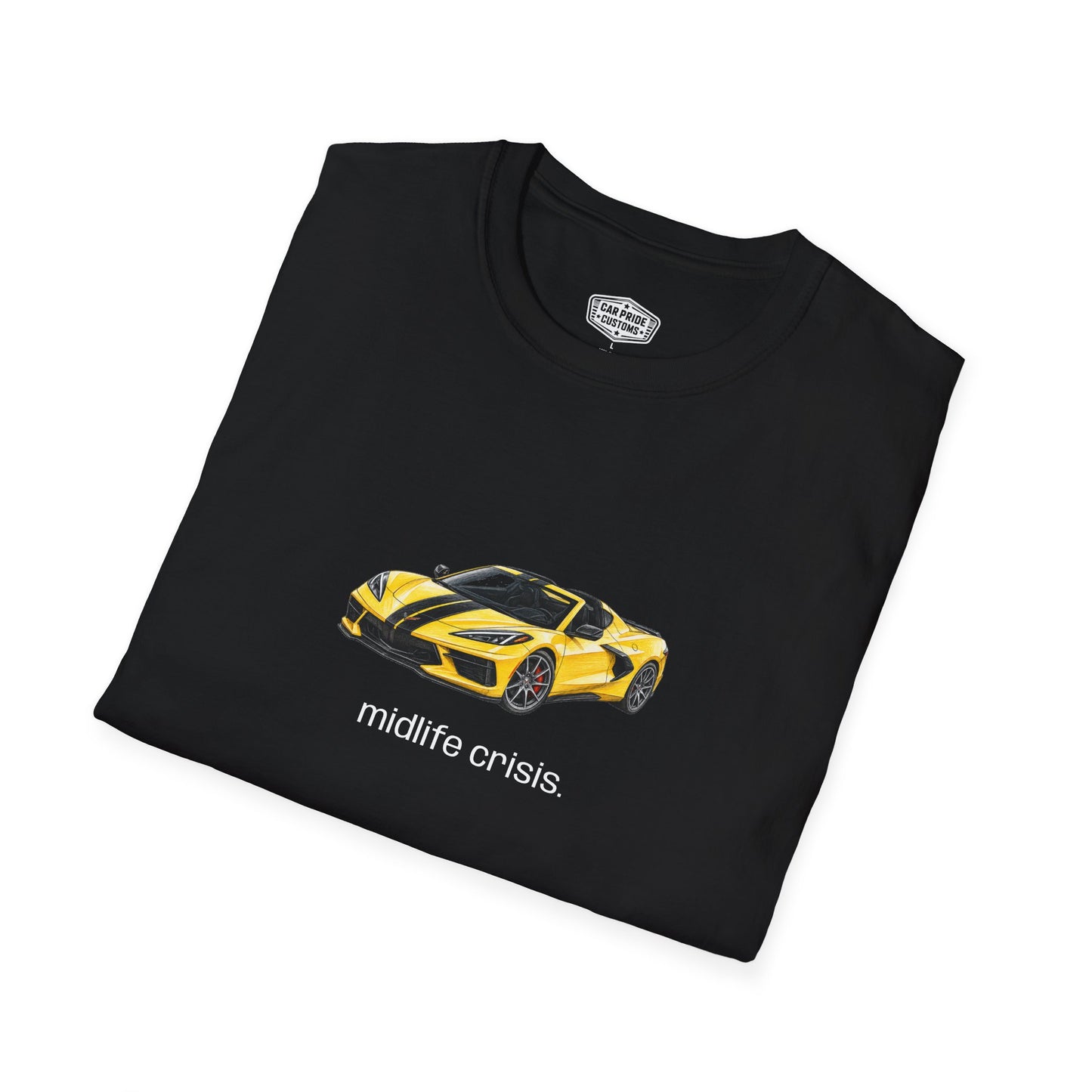 Corvette Midlife Crisis T-Shirt | C8 Sports Car Tee | Funny Car Enthusiast Shirt | Personalized Corvette Gift