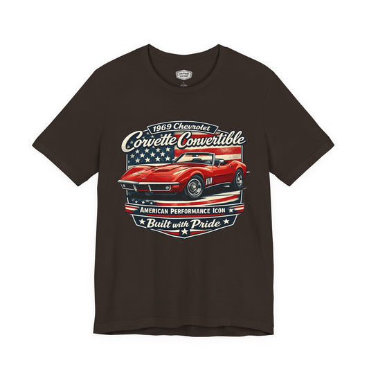 1969 Chevrolet Corvette Convertible Red Pride - Premium Tee