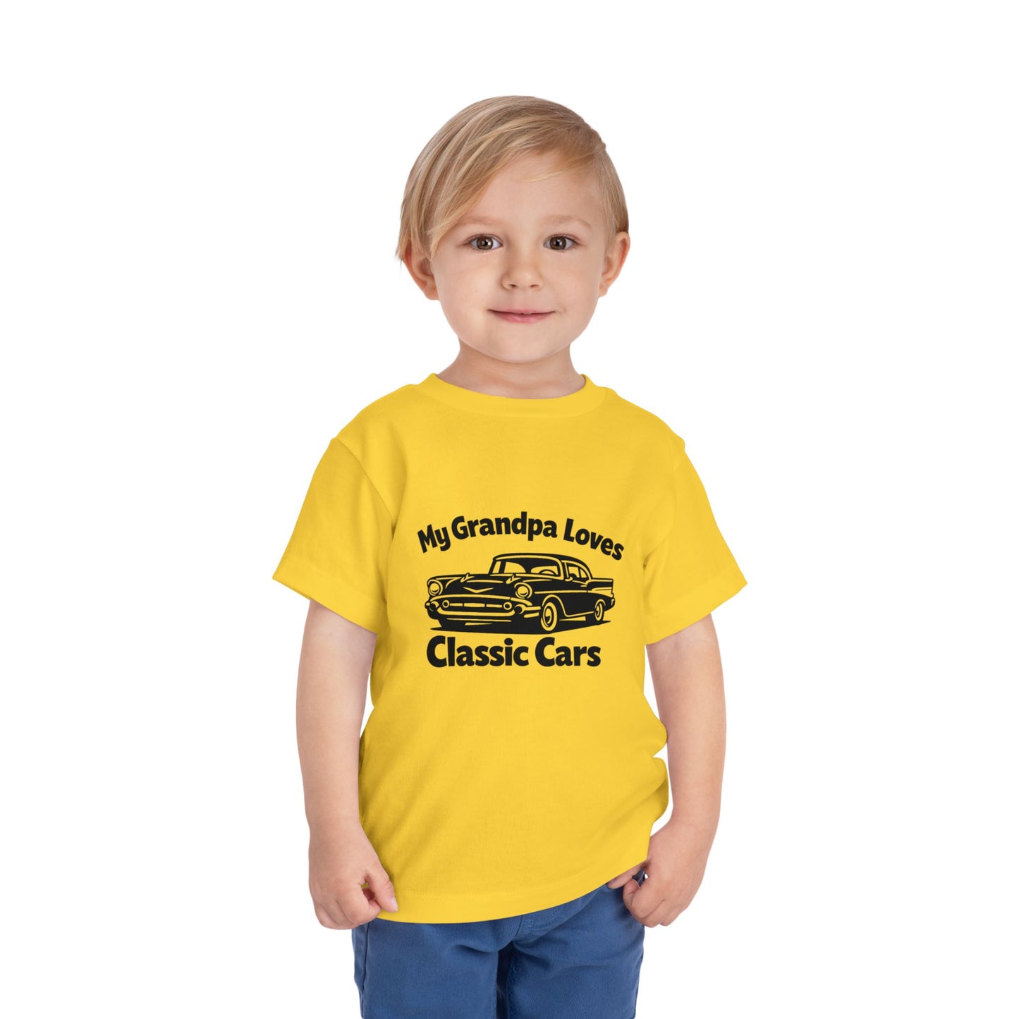 Funny Car T-Shirt | Classic Car Toddler T-Shirt| Grandpa Car Lover Gift | 1957 Chevrolet Bel Air | Grandpa Likes Cars
