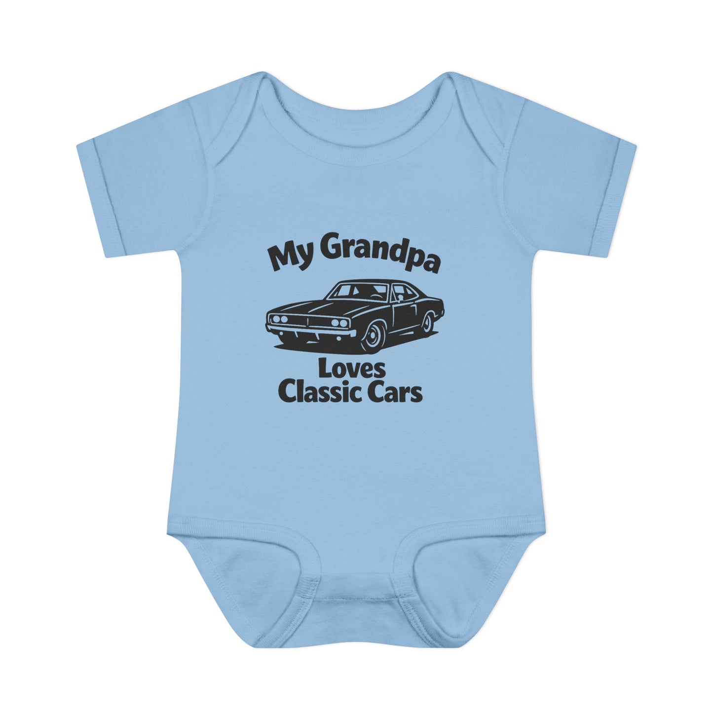 Funny Car Baby Onesie | Classic Car | Grandpa Car Lover Gift | 1968 Dodge Charger | Grandpa Likes Cars