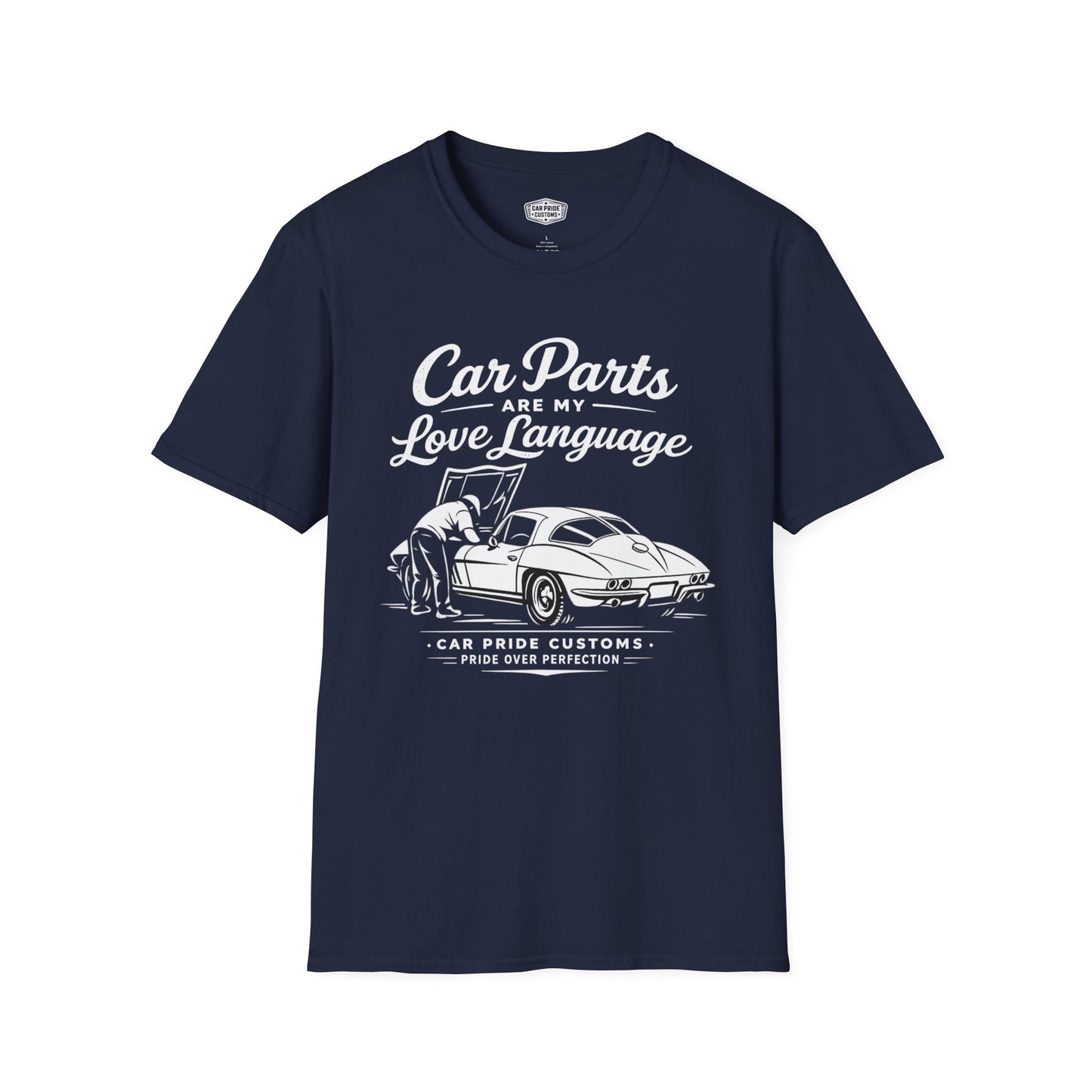 Funny Car T-Shirt | Car Guy Gift | Mechanic Shirt | 1967 Chevrolet Corvette | Car Parts