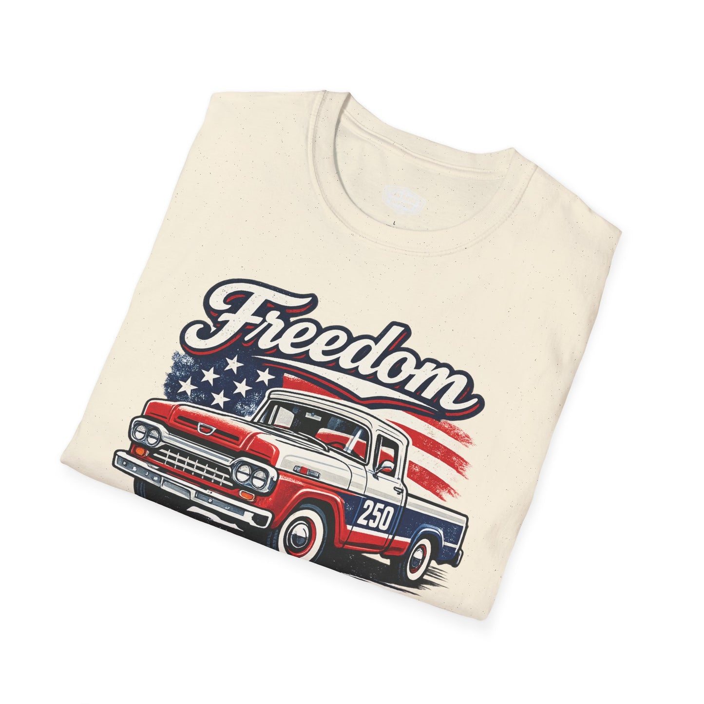 Freedom F100 Pickup 250 Patriotic American Muscle Car T-Shirt | Fathers Day Gift | Car Enthusiast Tee