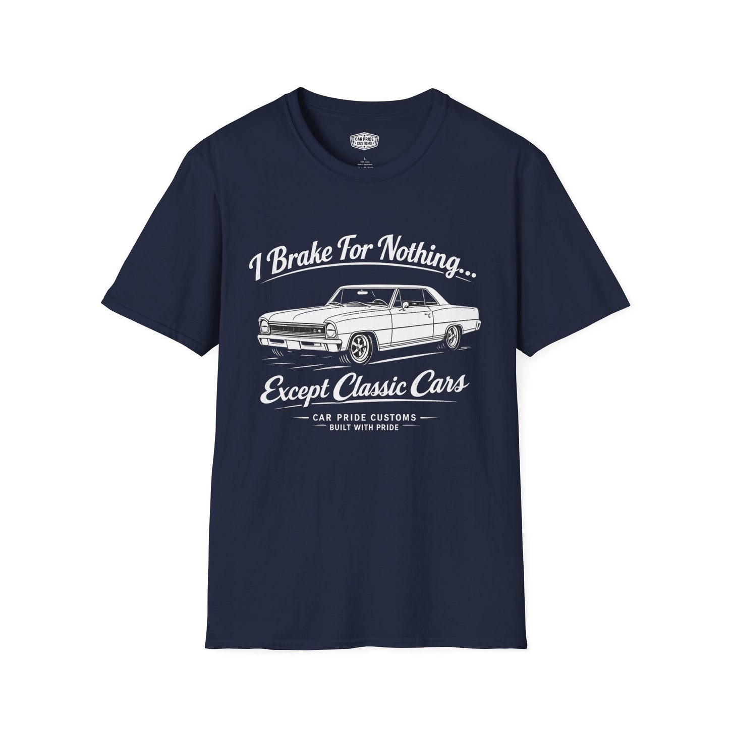 Funny Car T-Shirt | Car Guy Gift | Mechanic Shirt | 1966 Chevrolet Nova SS | I Brake for Nothing