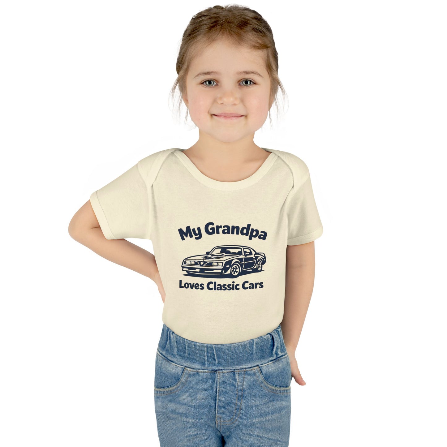 Funny Car Baby Onesie | Classic Car | Grandpa Car Lover Gift | 1979 Pontiac Trans AM | Grandpa Likes Cars