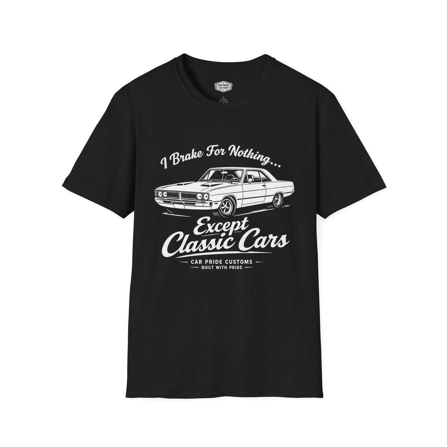Funny Car T-Shirt | Car Guy Gift | Mechanic Shirt | 1970 Dodge Dart Swinger | I Brake for Nothing