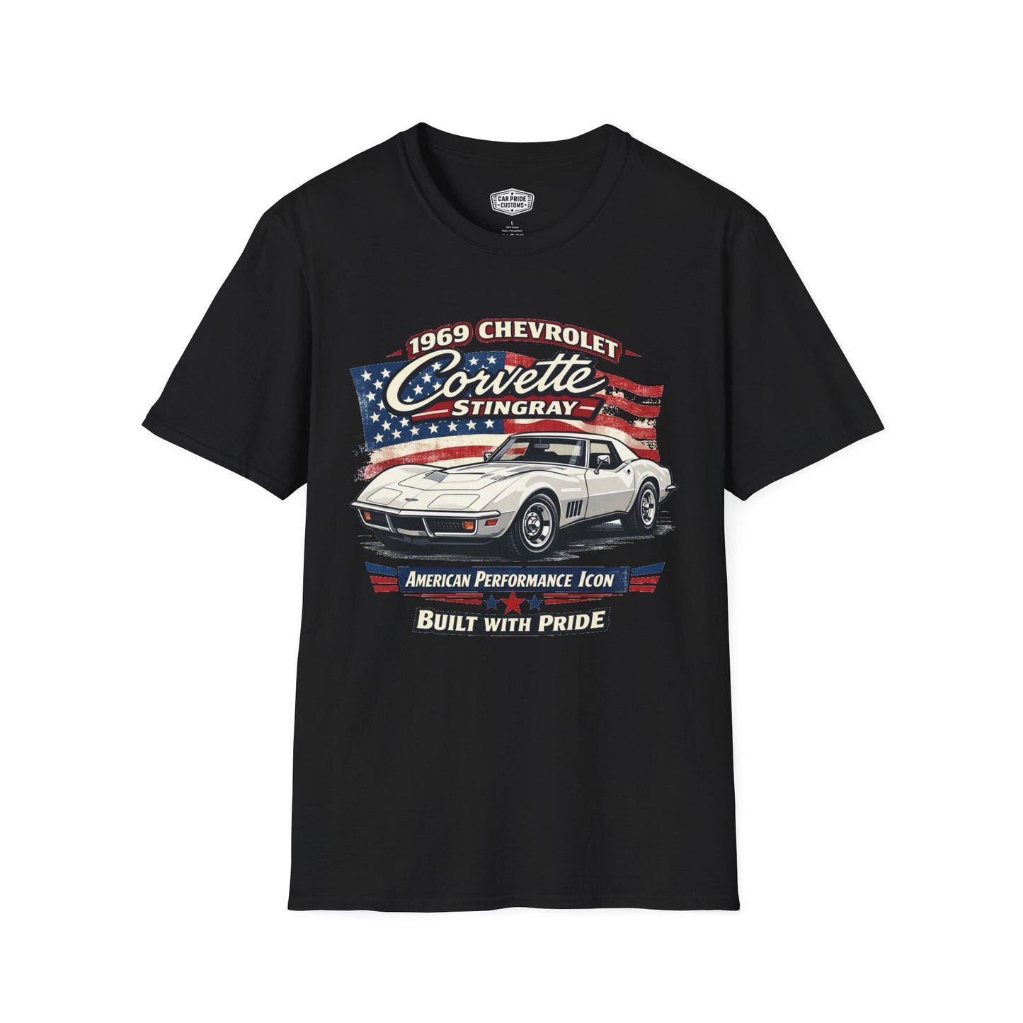 1969 Chevrolet Corvette Stingray White Pride - Standard Tee