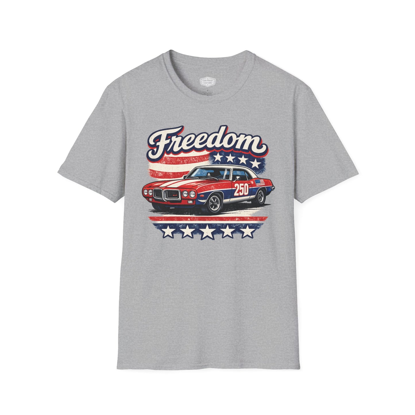 Freedom Firebird 250 Patriotic American Muscle Car T-Shirt | Fathers Day Gift | Car Enthusiast Tee