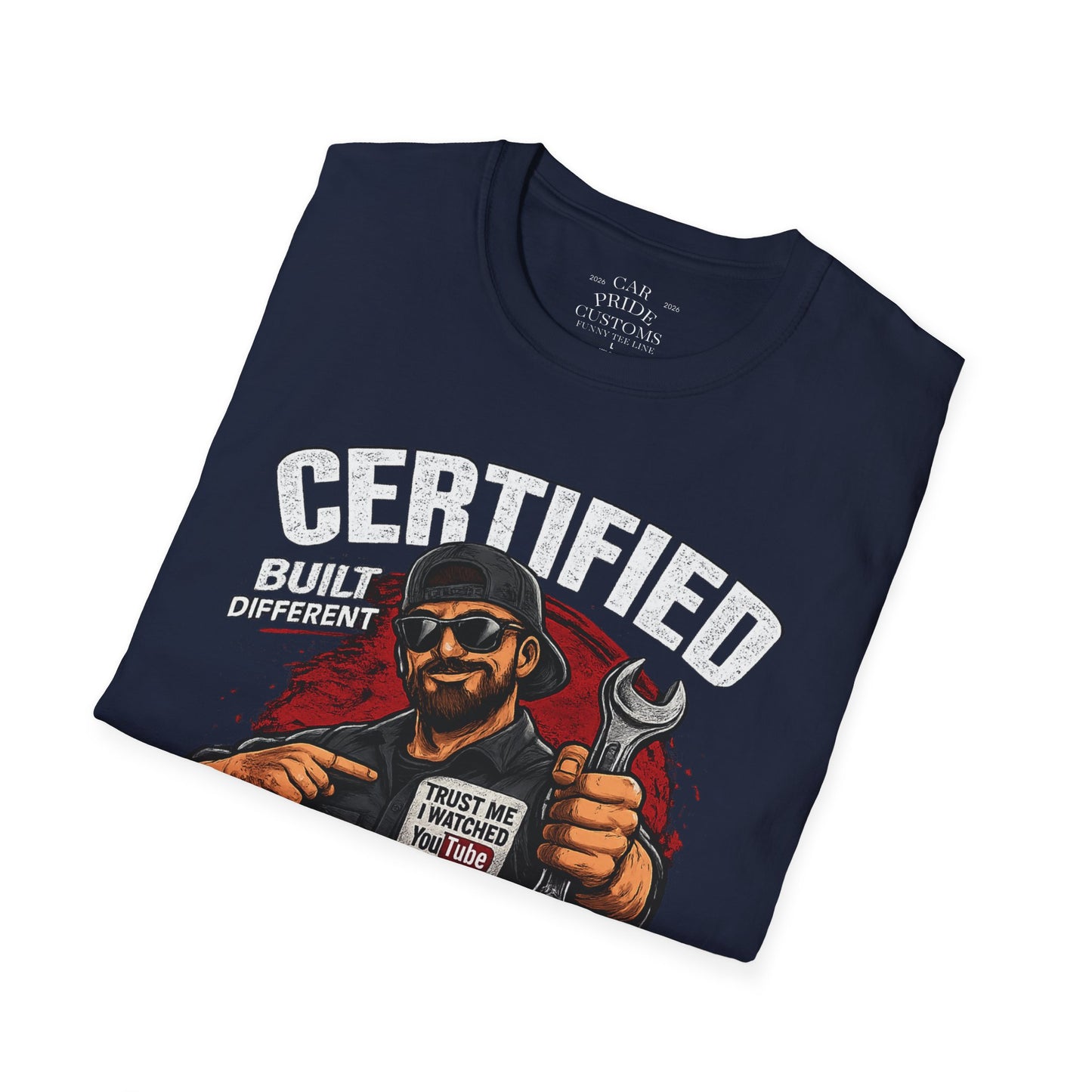 Certified Mechanic Guy T-Shirt | Funny Car Lover T-Shirt | Fathers Day Gift for Dad | Hot Rod | Car Lover Gift