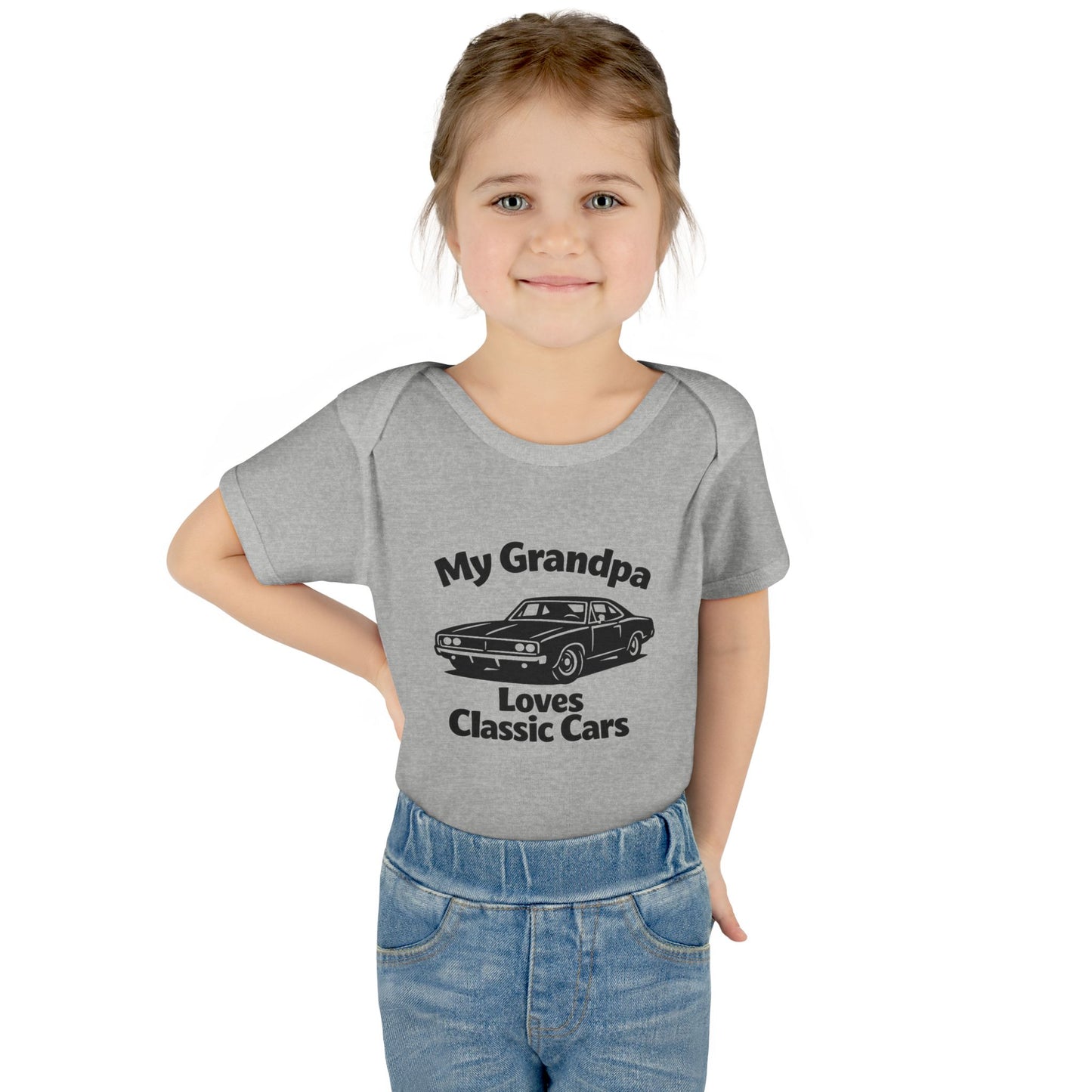 Funny Car Baby Onesie | Classic Car | Grandpa Car Lover Gift | 1968 Dodge Charger | Grandpa Likes Cars