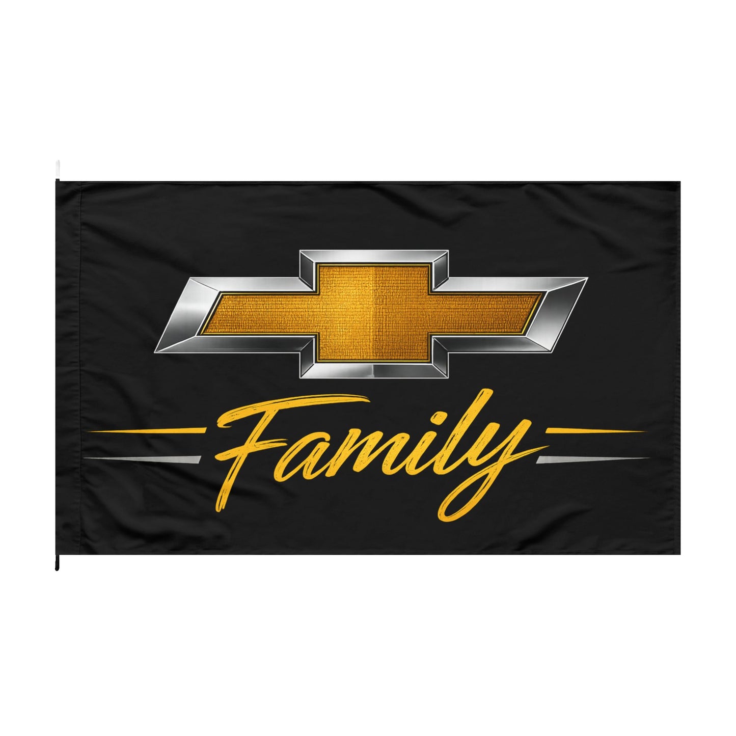 Chevrolet Family Flag | Chevy Bowtie Garage Banner | Car Enthusiast Wall Art Gift | 60"x36"