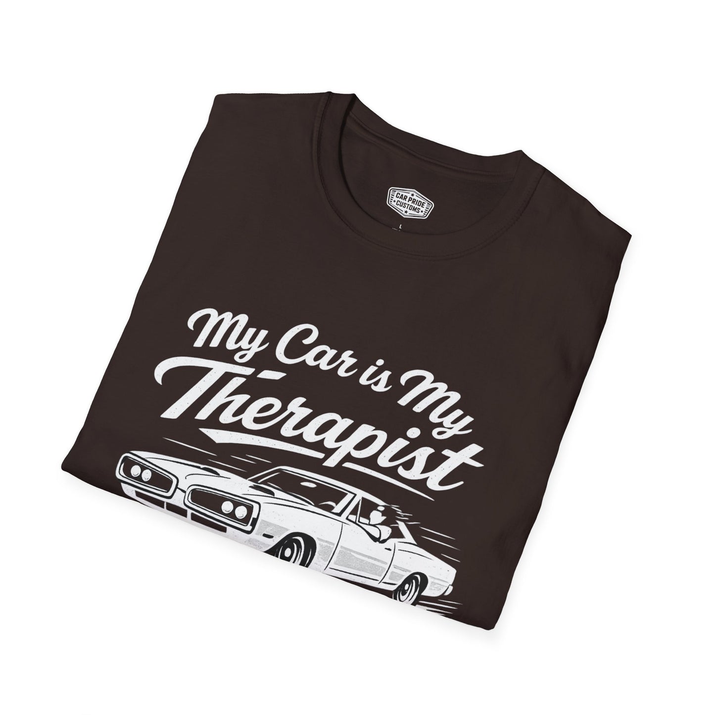 My Car is My Therapist | 1970 Dodge Super Bee T-Shirt | Funny Mopar Muscle Car Graphic Tee | Classic Dodge Shirt