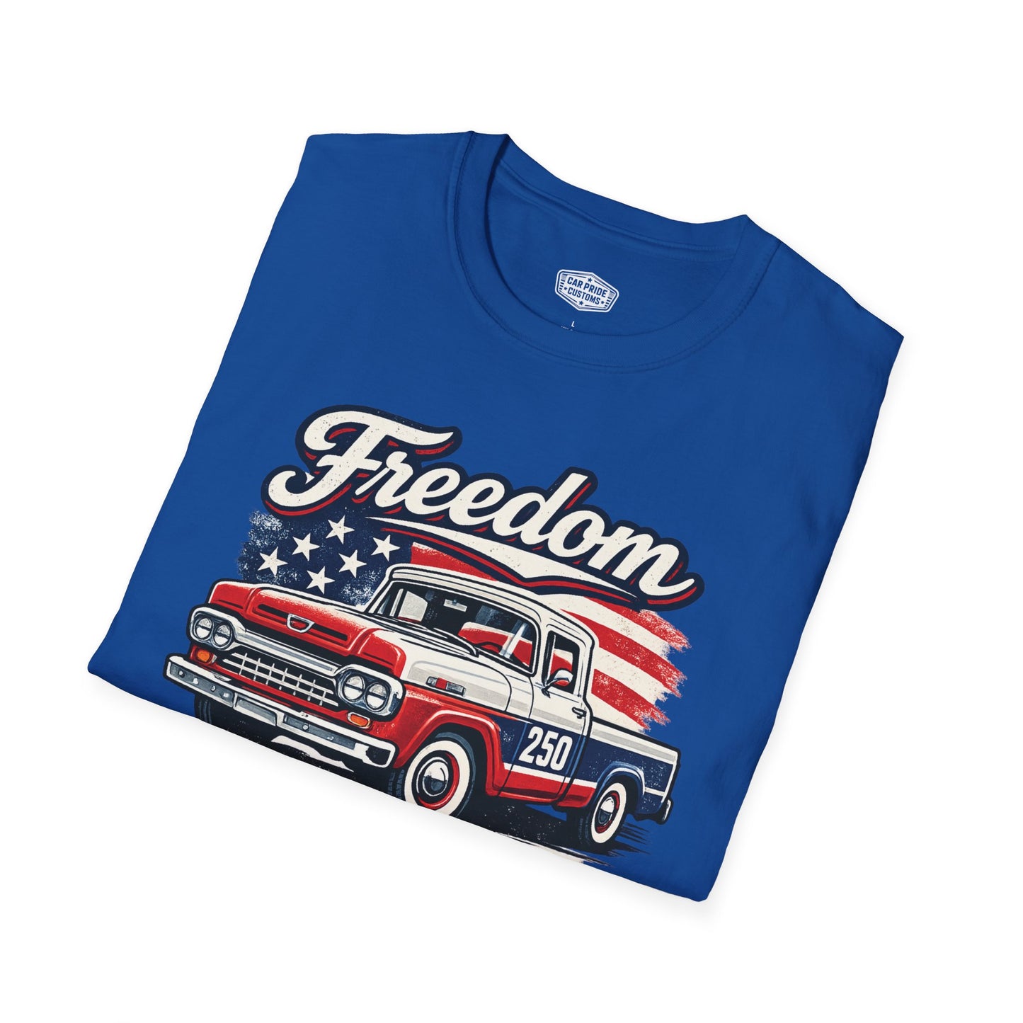 Freedom F100 Pickup 250 Patriotic American Muscle Car T-Shirt | Fathers Day Gift | Car Enthusiast Tee