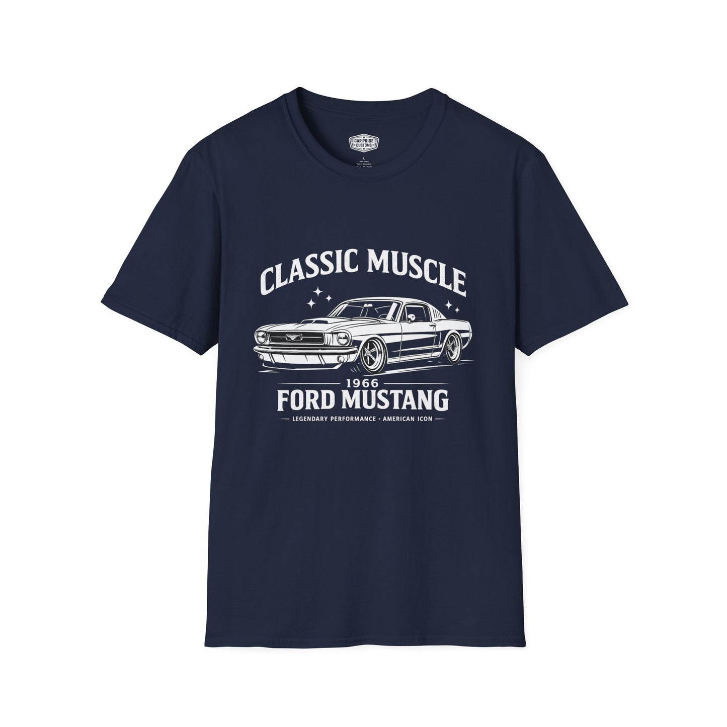 Classic Muscle | 1966 Ford Mustang T-Shirt | Legendary Performance Pony Car Graphic Tee | Ford Mustang Shirt
