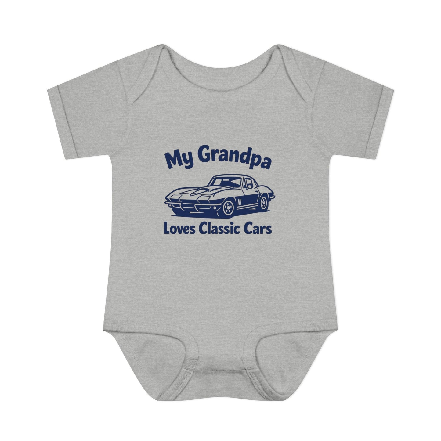 Funny Car Baby Onesie | Classic Car | Grandpa Car Lover Gift | 1967 Chevrolet Corvette | Grandpa Likes Cars