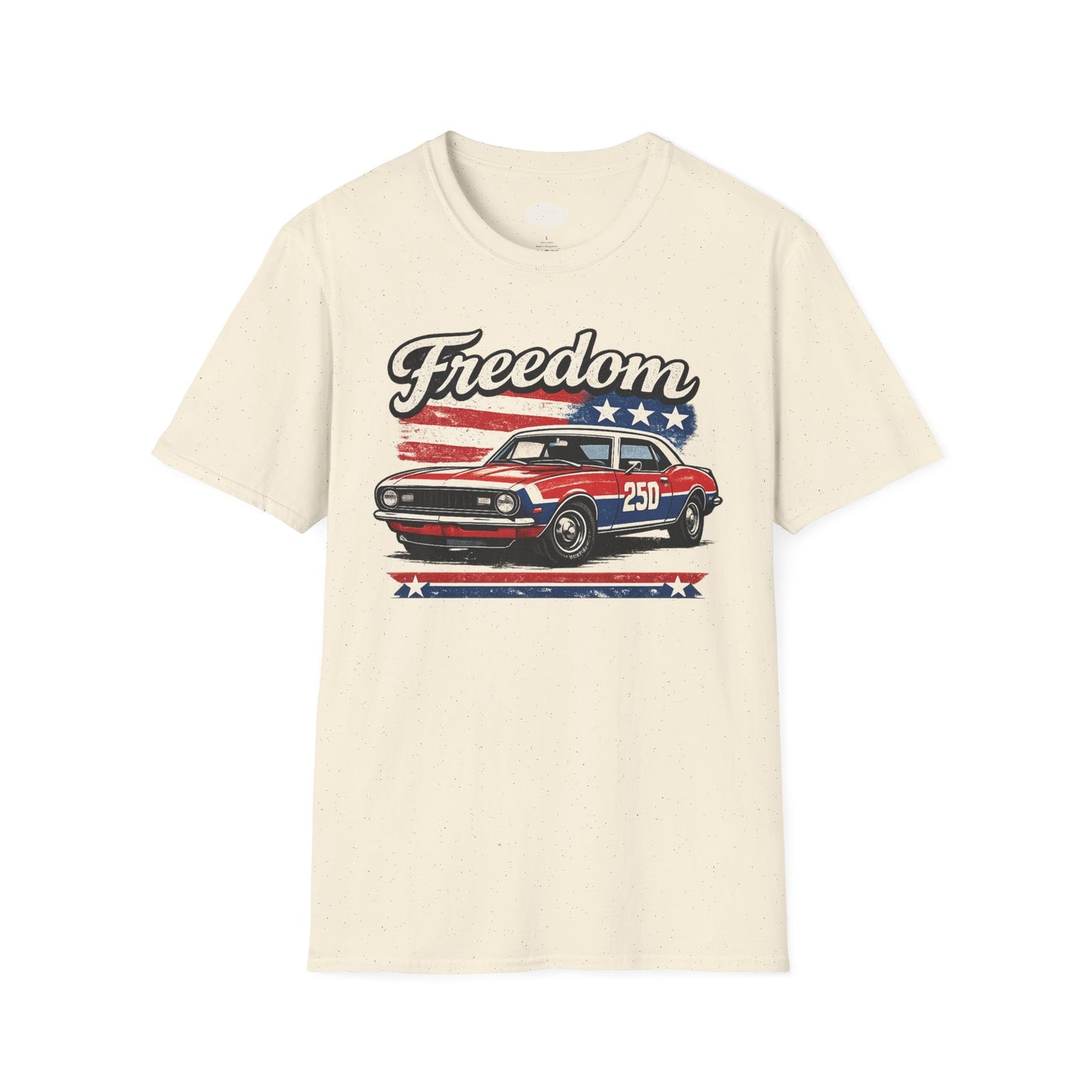 Freedom Camaro 250 Patriotic American Muscle Car T-Shirt | Fathers Day Gift | Car Enthusiast Tee