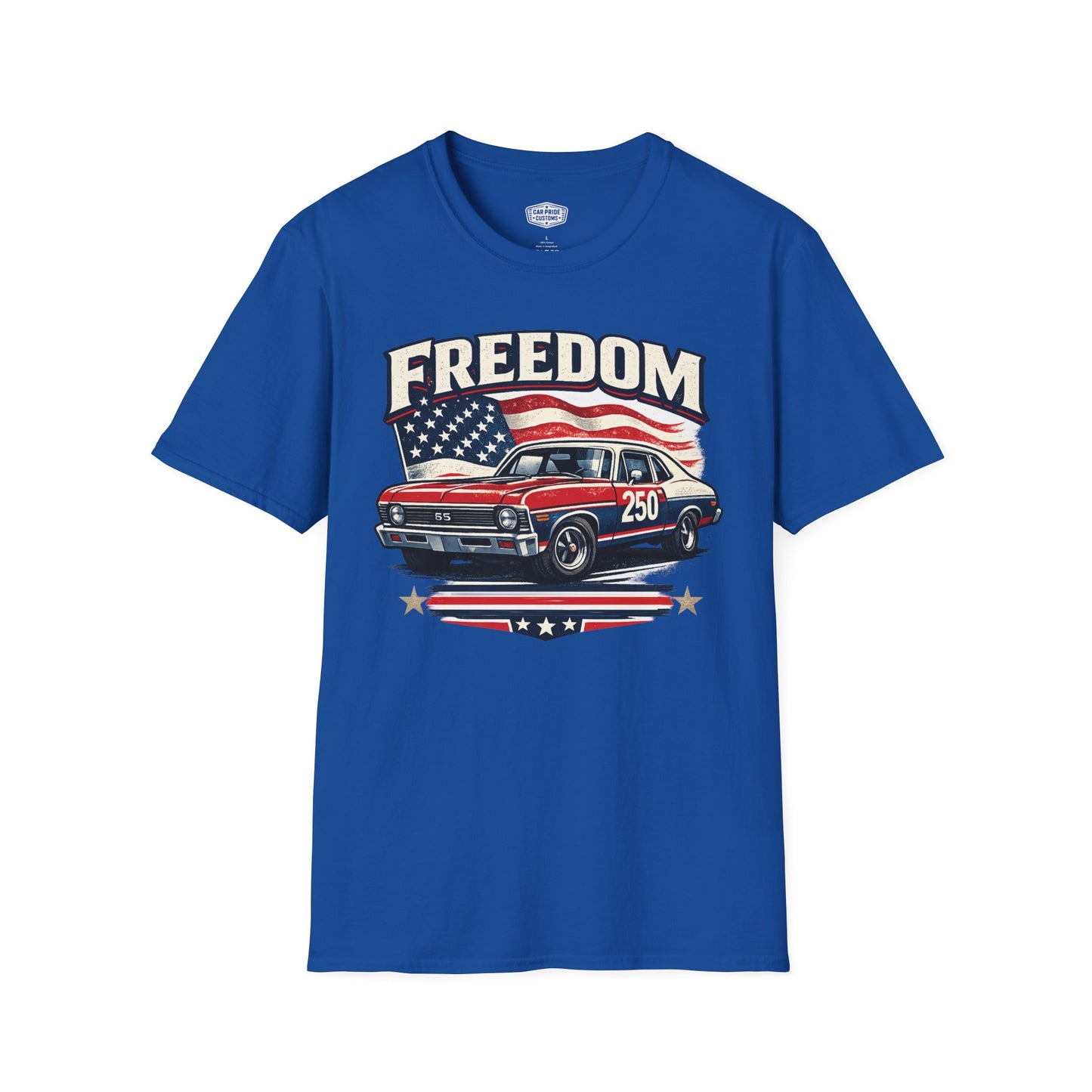 Freedom Nova 250 Patriotic American Muscle Car T-Shirt | Fathers Day Gift | Car Enthusiast Tee