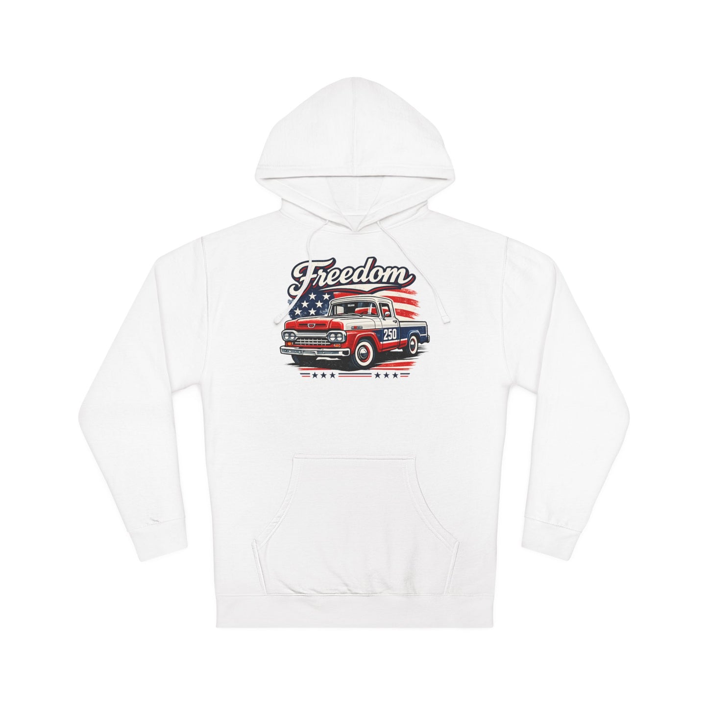Freedom Chevy C10 Pickup 250 Patriotic American Muscle Car Hoodie| Fathers Day Gift | Car Enthusiast Hoodie