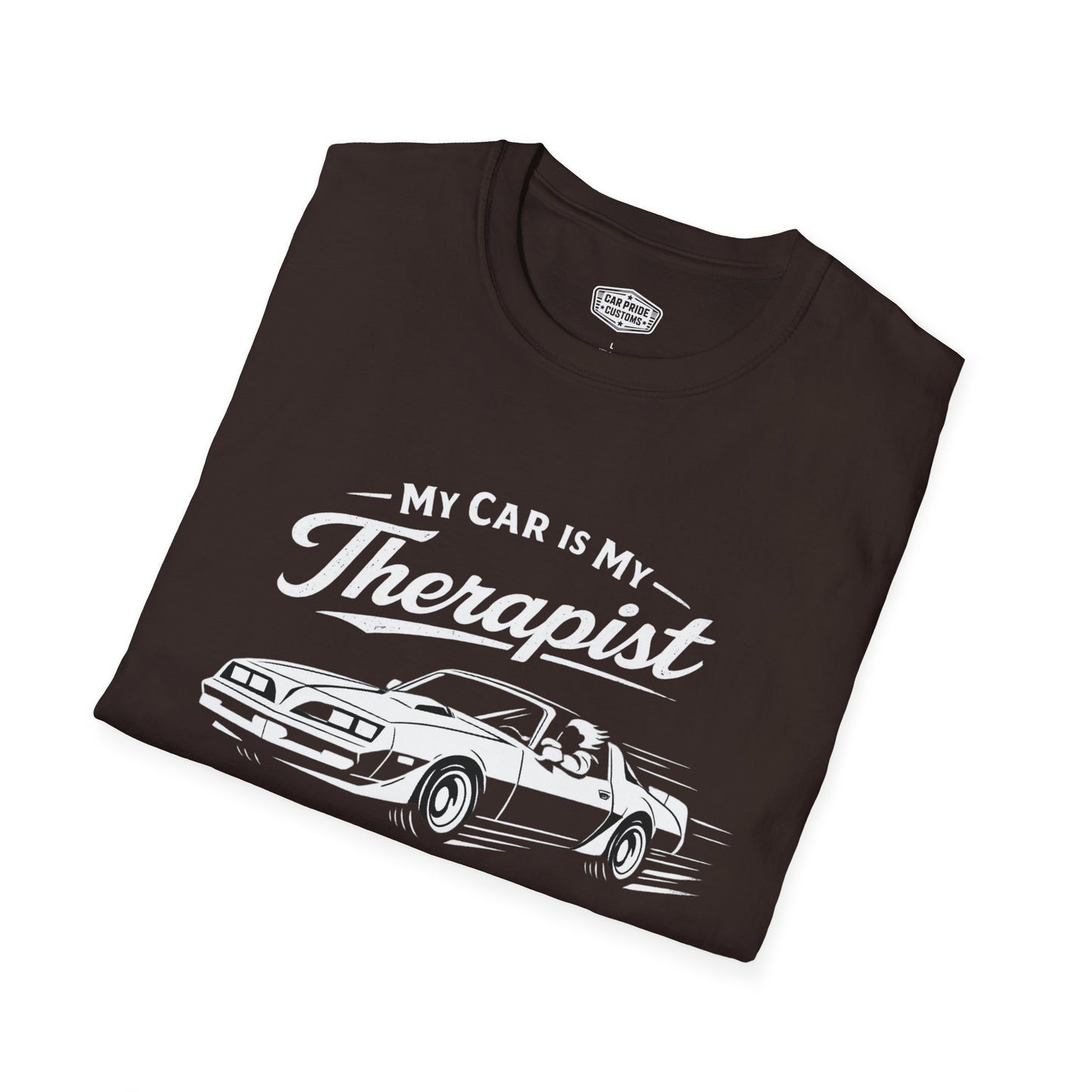 My Car is My Therapist | 1979 Pontiac Trans Am T-Shirt | Funny Firebird Muscle Car Graphic Tee | Retro Pontiac Shirt
