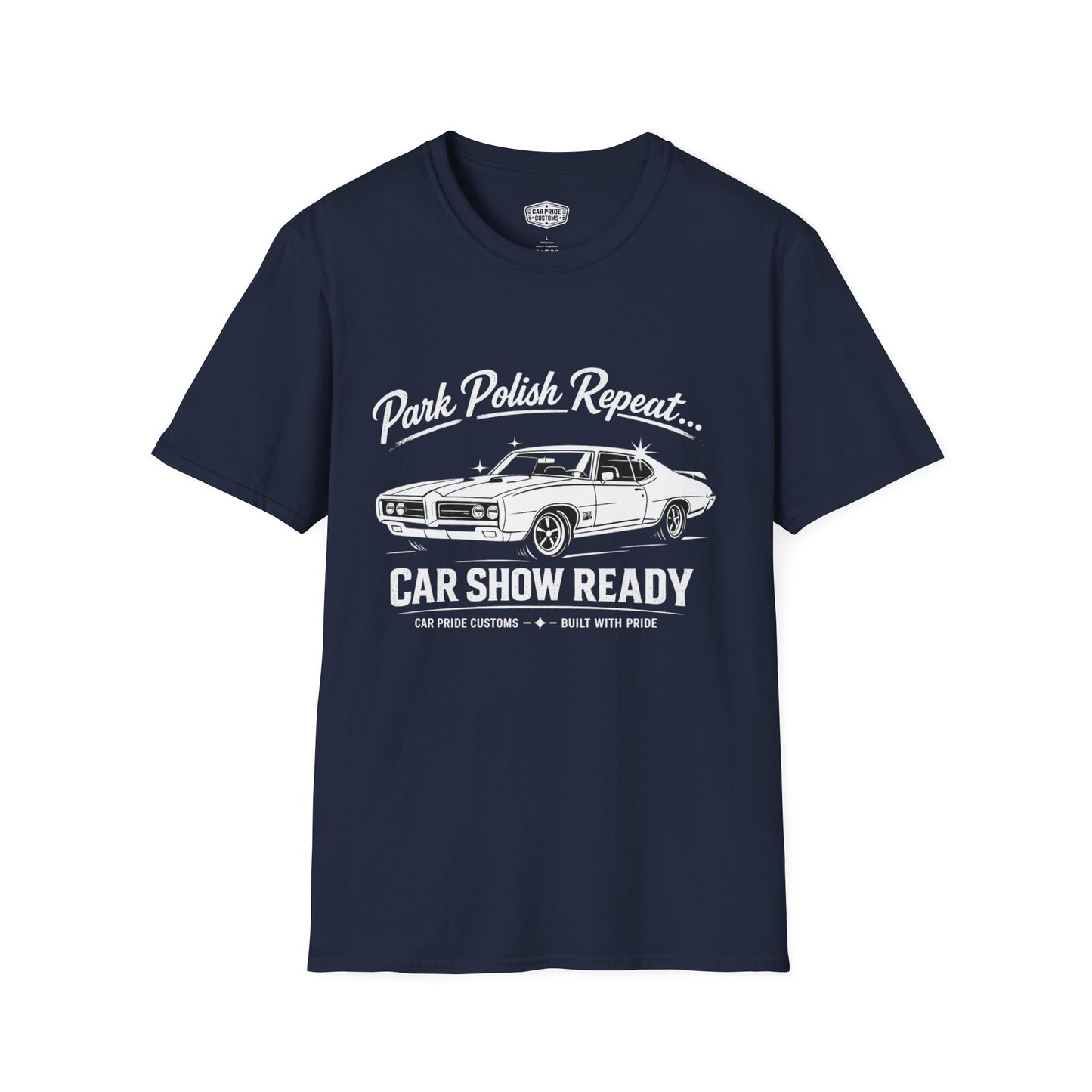 Park Polish Repeat | 1969 Pontiac GTO The Judge T-Shirt | Funny Muscle Car Show Graphic Tee | GTO Shirt