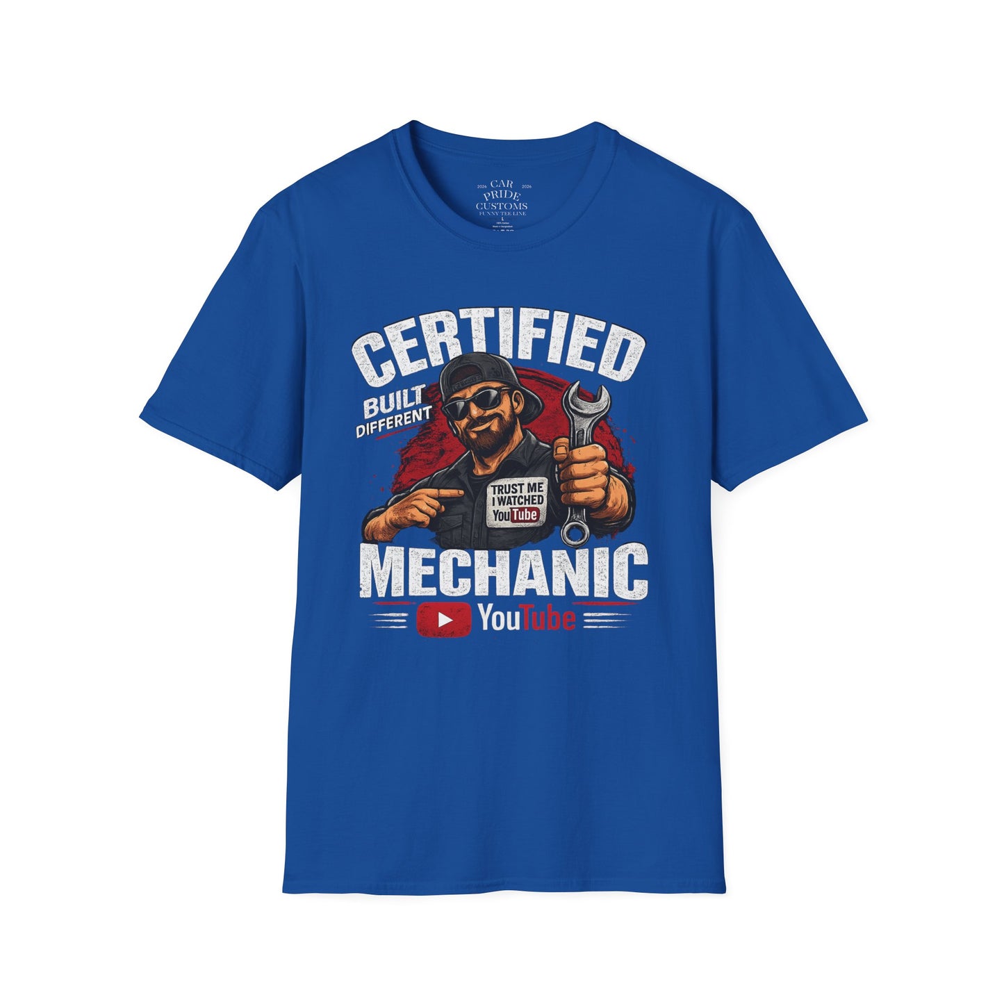 Certified Mechanic Guy T-Shirt | Funny Car Lover T-Shirt | Fathers Day Gift for Dad | Hot Rod | Car Lover Gift