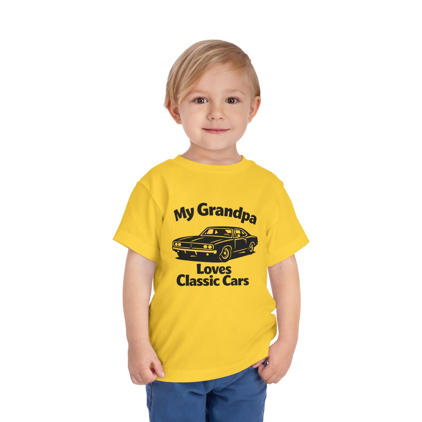 Funny Car T-Shirt | Classic Car Toddler T-Shirt| Grandpa Car Lover Gift | 1968 Dodge Charger | Grandpa Likes Cars
