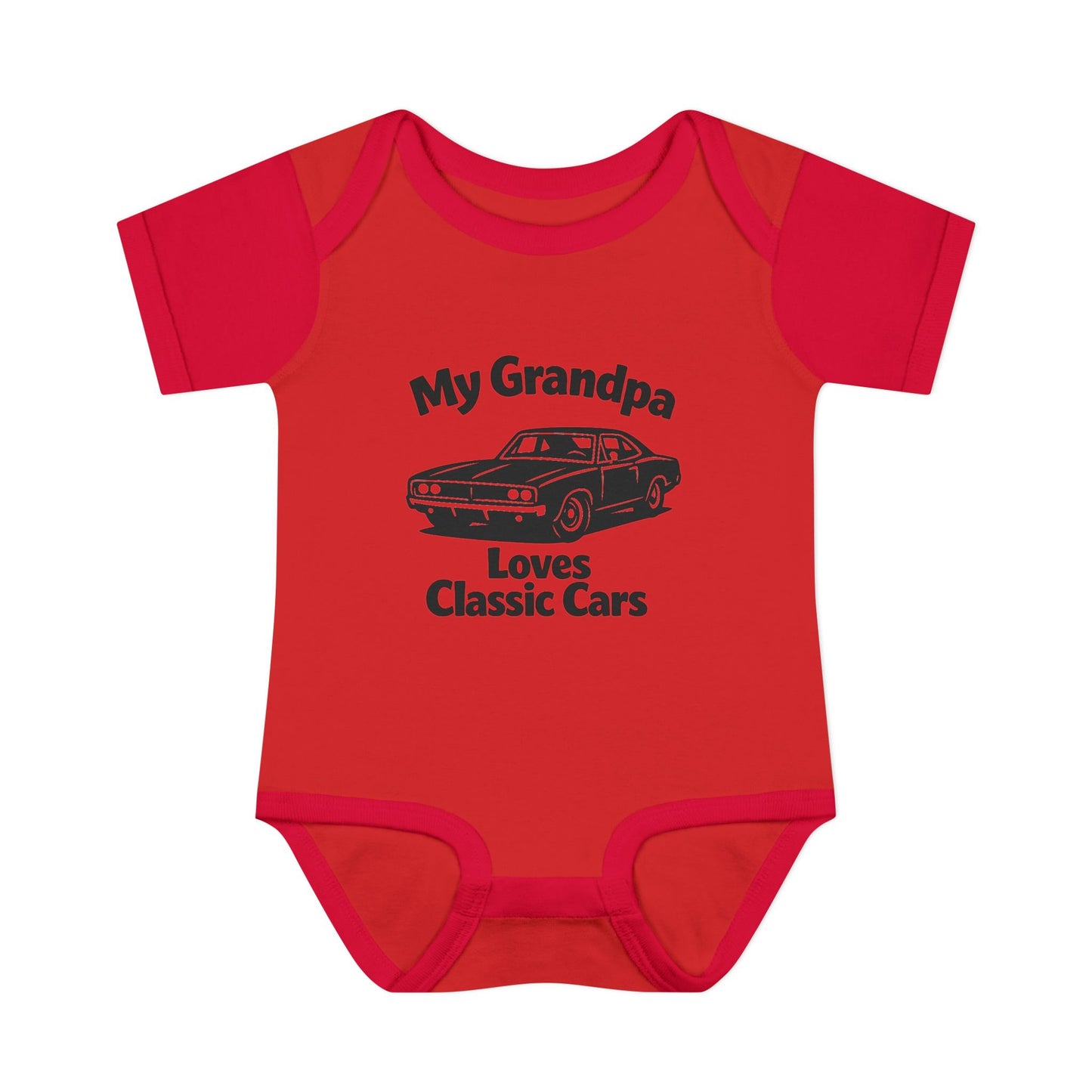 Funny Car Baby Onesie | Classic Car | Grandpa Car Lover Gift | 1968 Dodge Charger | Grandpa Likes Cars